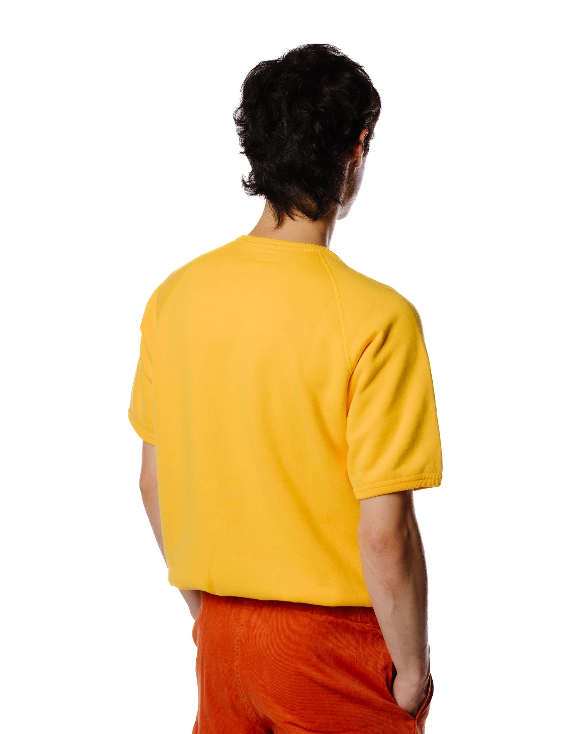 The Real McCoy’s MC20005 9oz. Loopwheel S/S Sweatshirt Yellow - Image 4