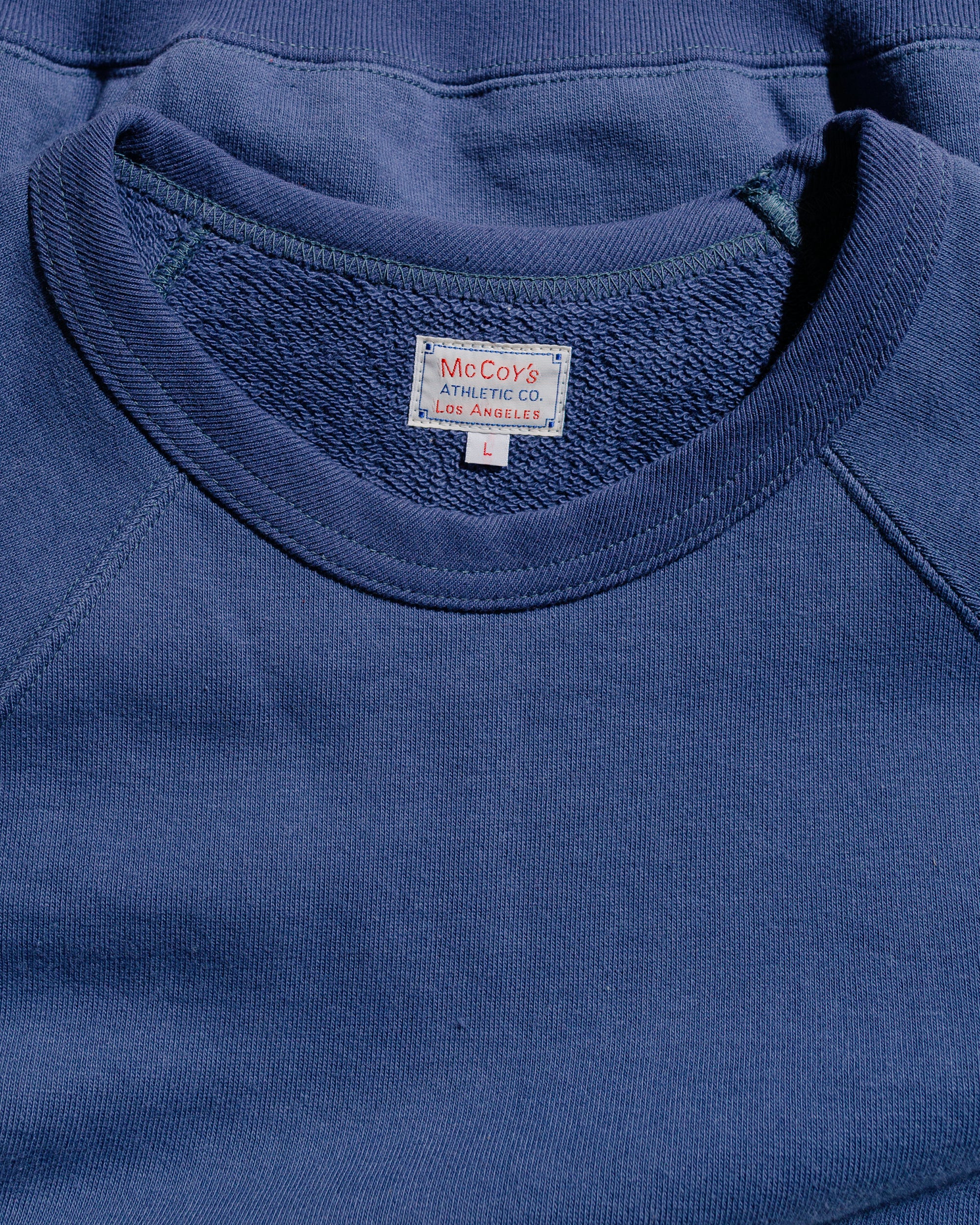 The Real McCoy’s MC24120 9 Oz. Loopwheel S/S Sweatshirt MQ Navy - Image 5