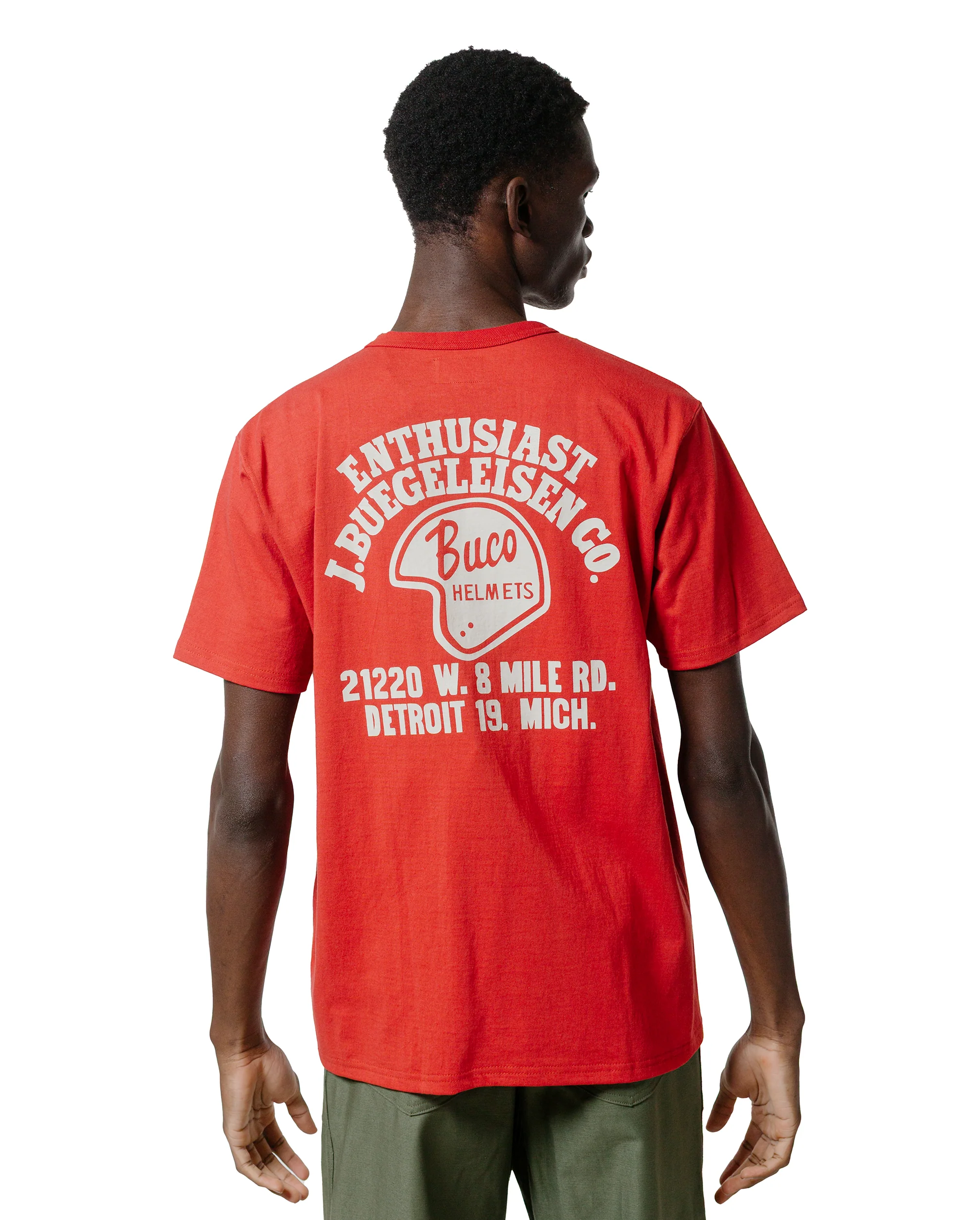 The Real McCoy's BC25005 Buco Tee / Enthusiast Cherry - Image 3