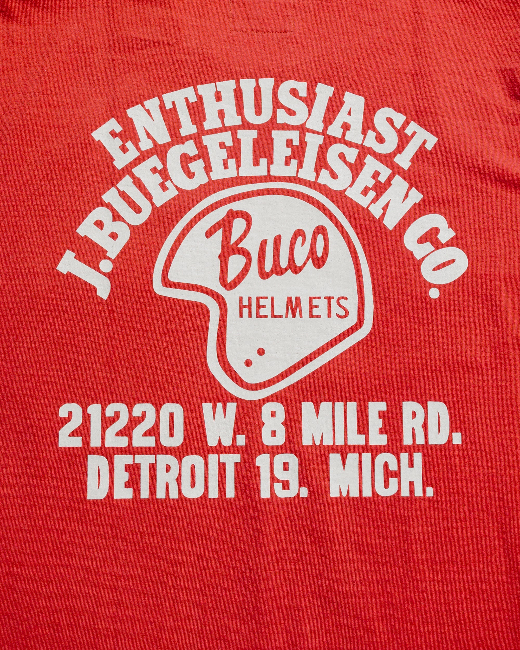 The Real McCoy's BC25005 Buco Tee / Enthusiast Cherry - Image 5