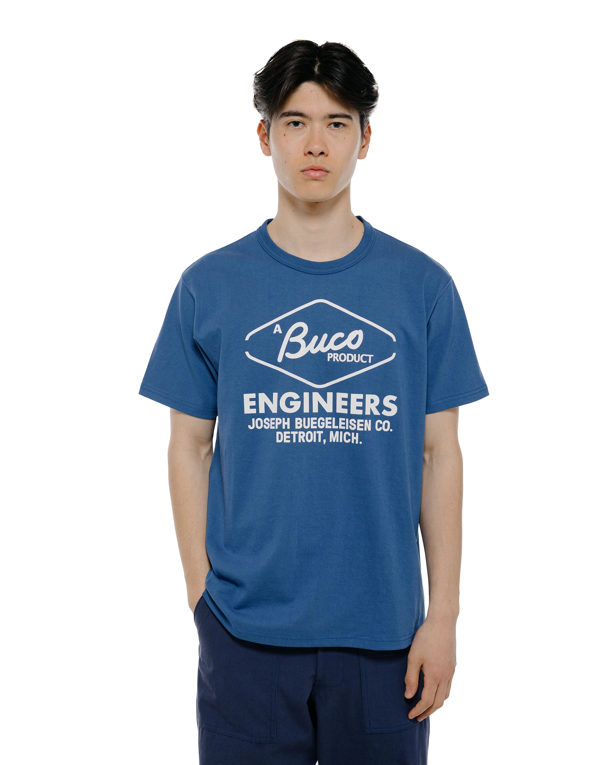 The Real McCoy's BC26001 Buco Tee / Buco Engineers Royal Blue - Image 2