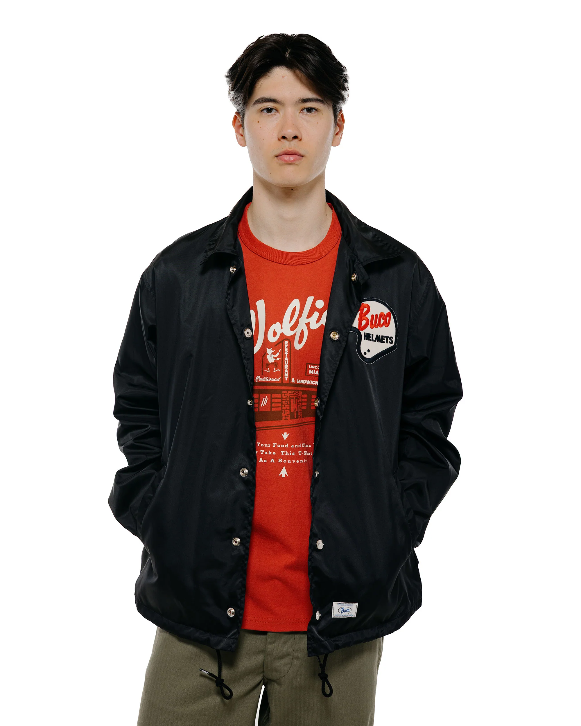 The Real McCoy's BJ26001 Buco Coach Jacket / Enthusiast Black - Image 2