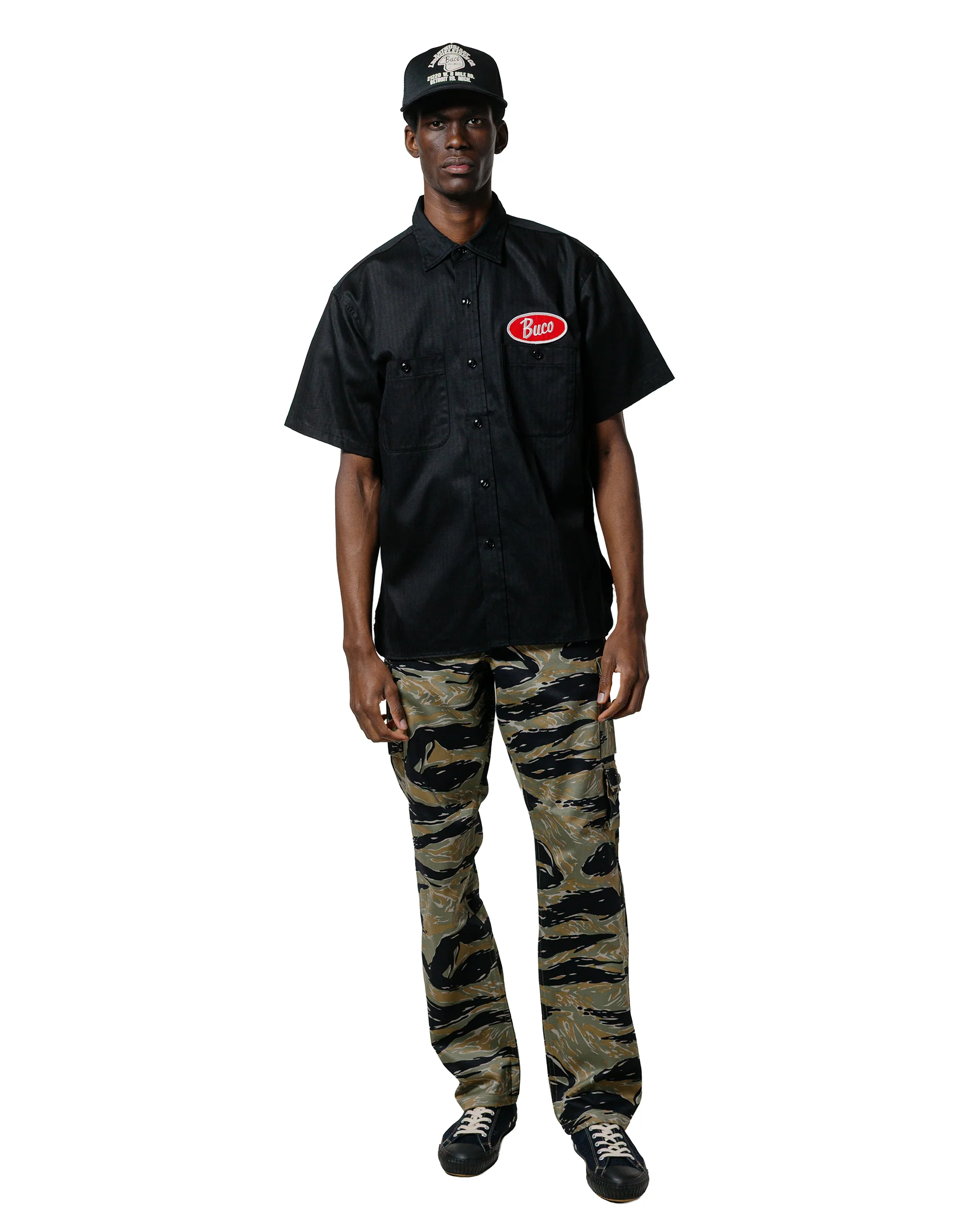 The Real McCoy's BS25001 Buco Workshirt S/S Culver City Black - Image 4