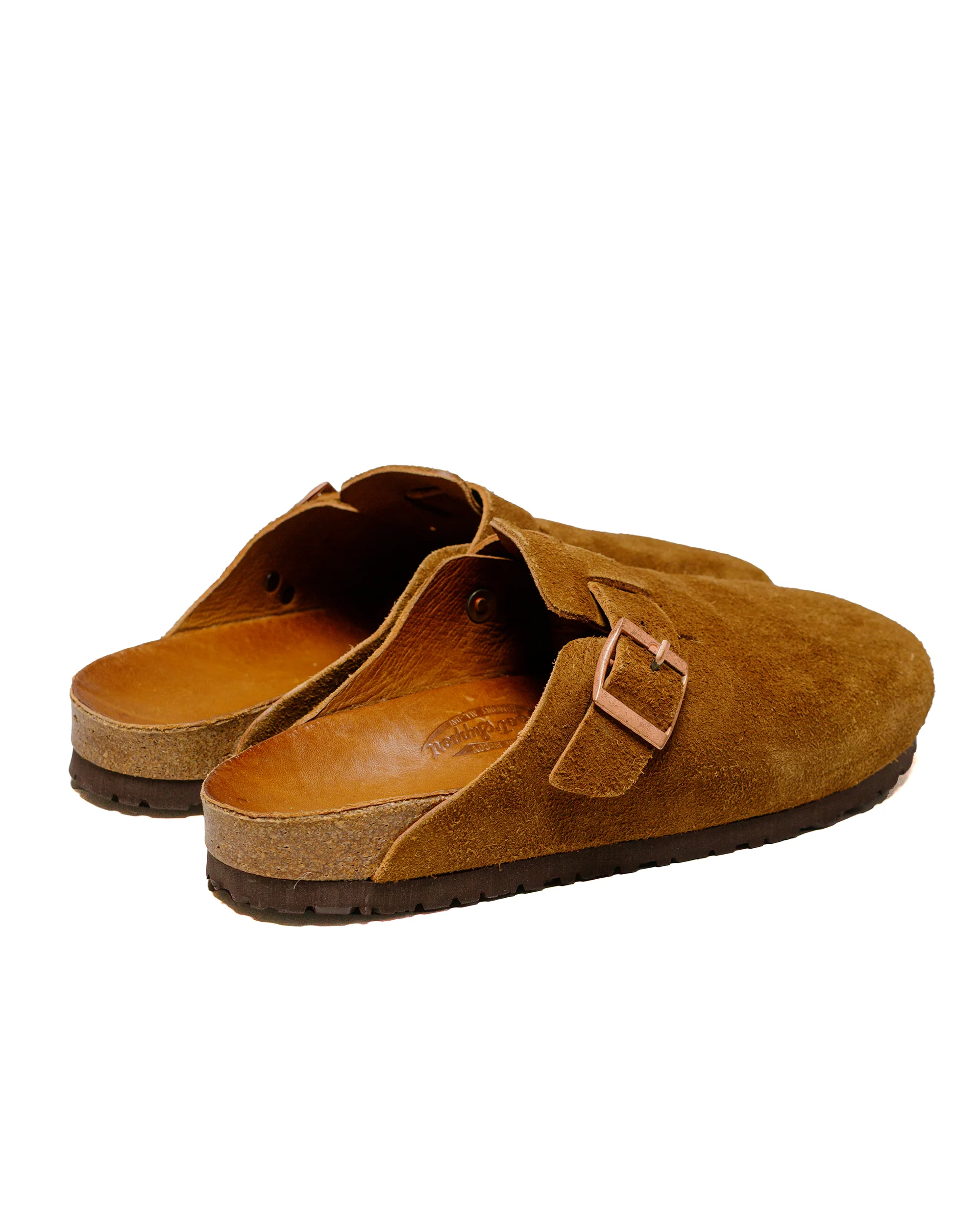 The Real McCoy's MA23012 Leather Foot-Support Clogs Raw Sienna - Image 3