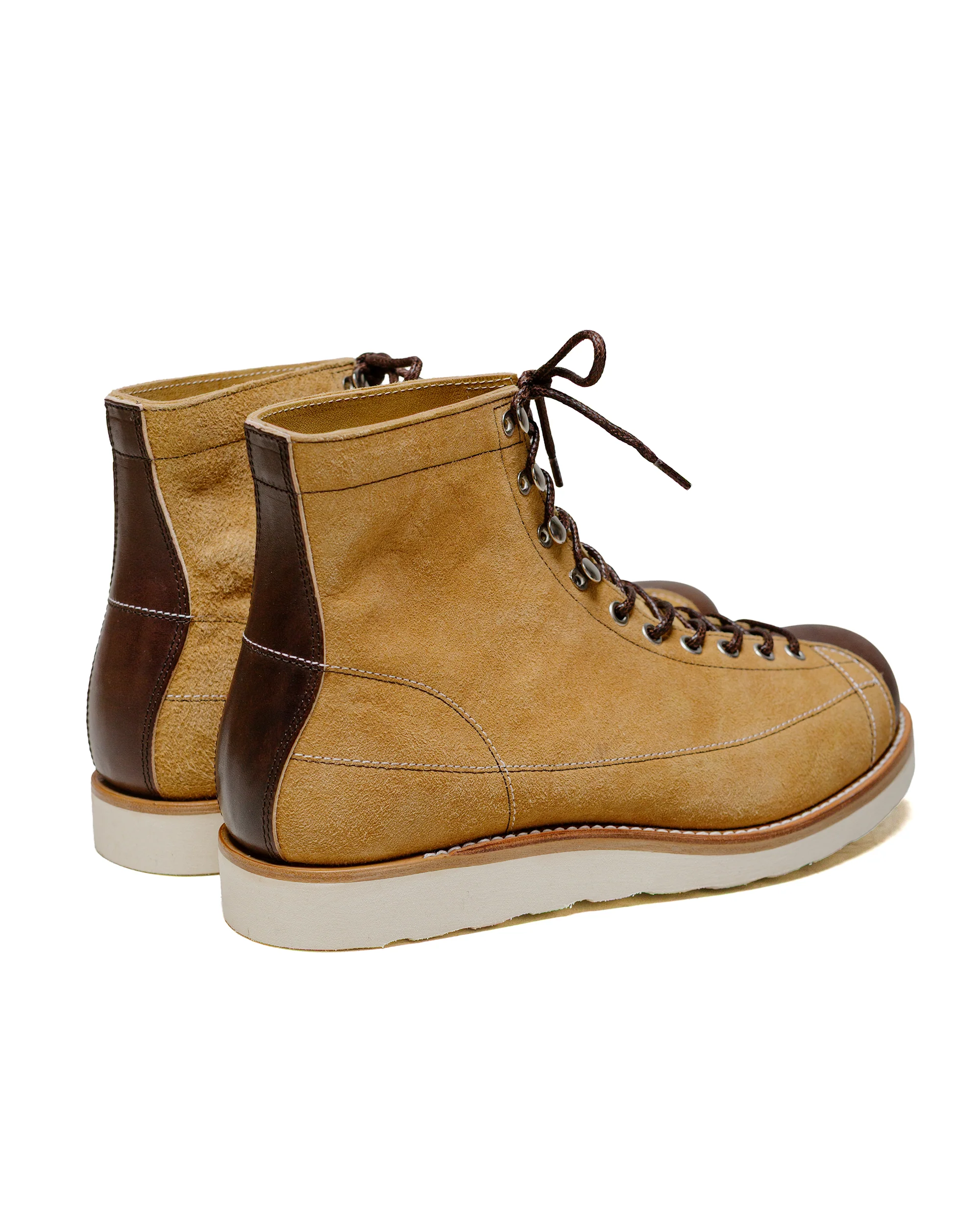 The Real McCoy's MA24009 Ten Mile Work Boots / Rough Out Leather Beige - Image 3