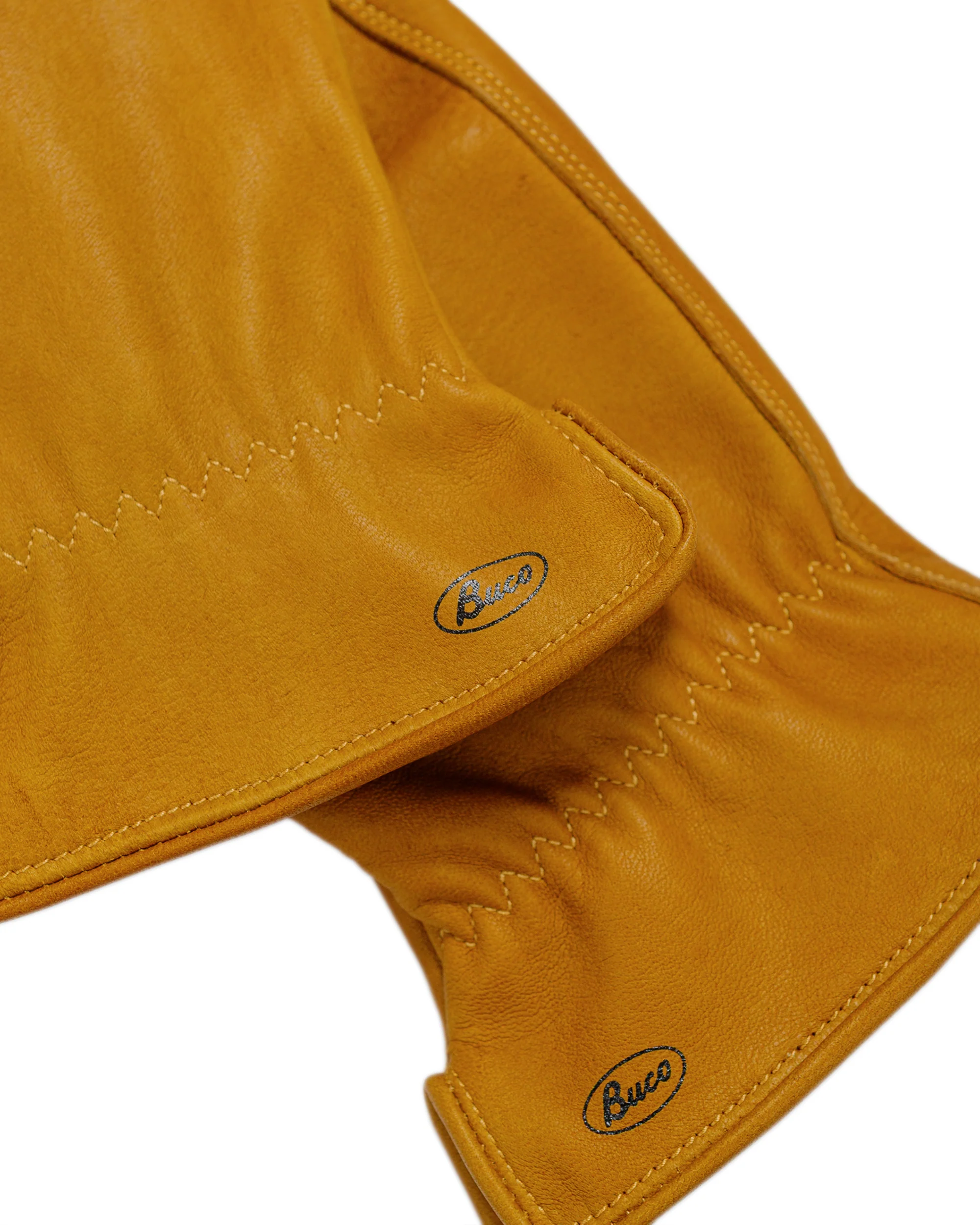 The Real McCoy's BA25001 BUCO Horsehide Motorcycle Gloves Yellow - Image 2