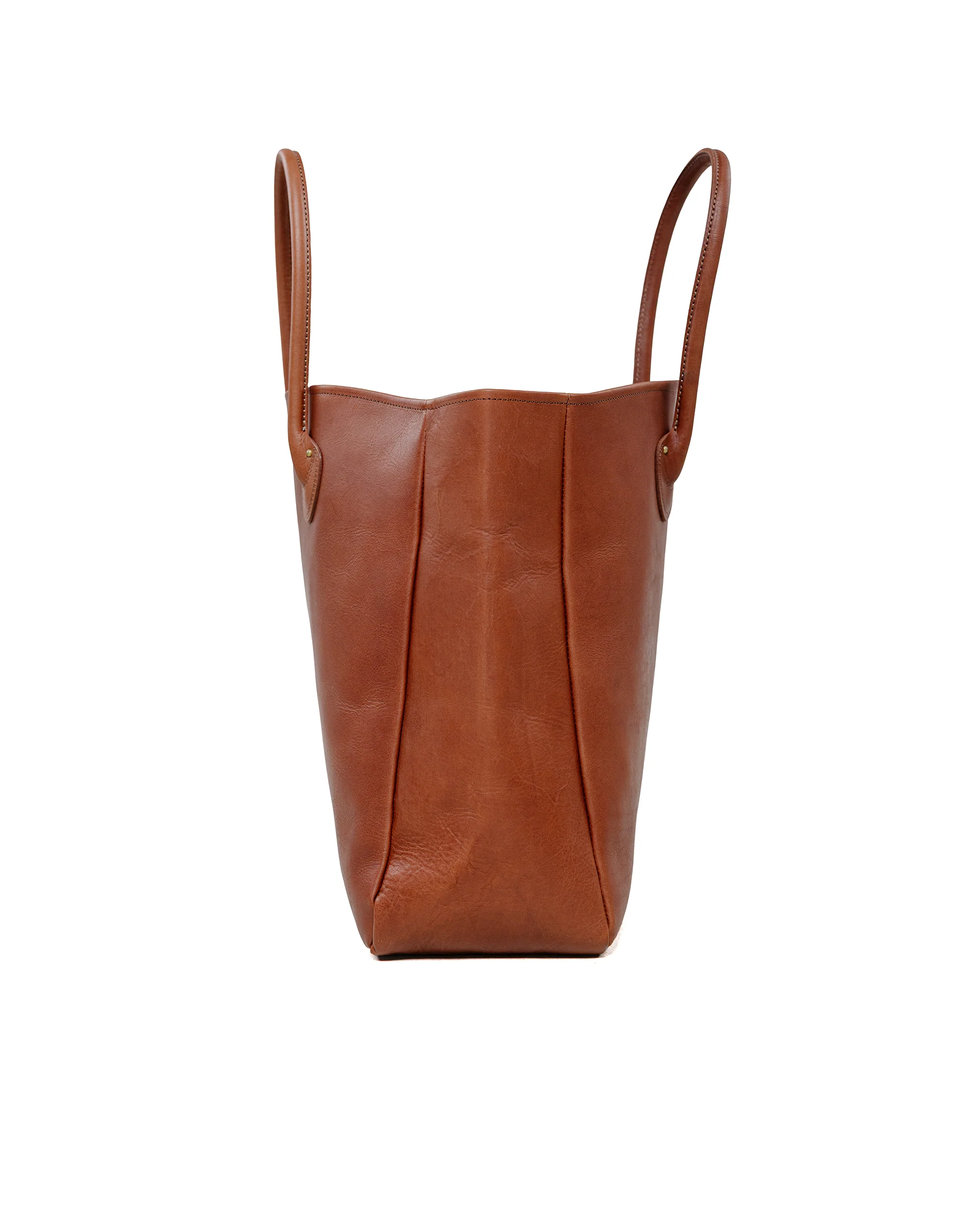 The Real McCoy's MA25102 Leather Tote Shoulder-Bag Brown - Image 6