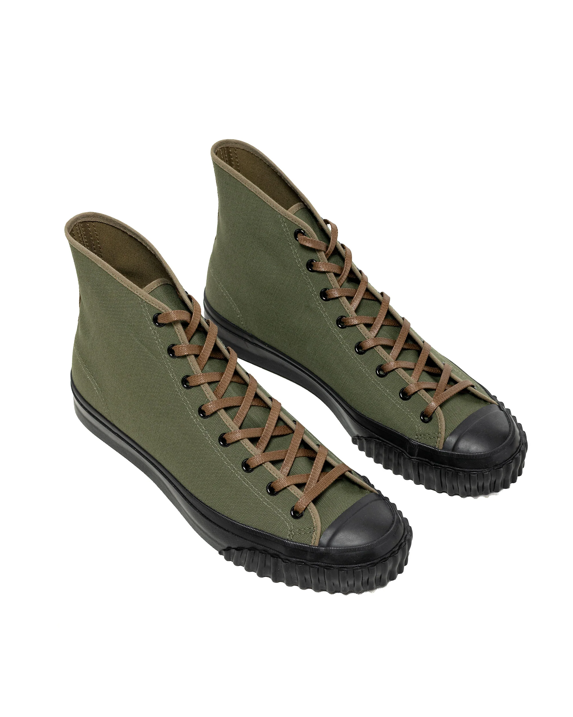The Real McCoy's MA26006 Military Canvas Training Shoes Olive - Image 2