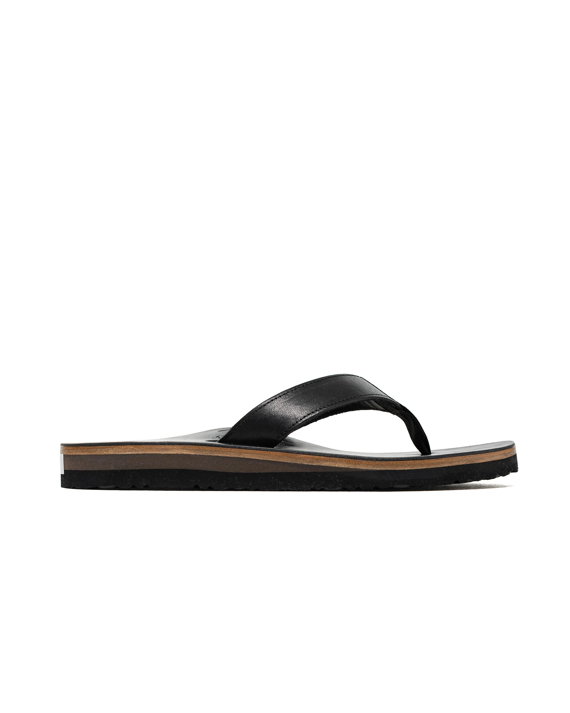 The Real McCoy's MA26014 Leather Arched Sandal Black