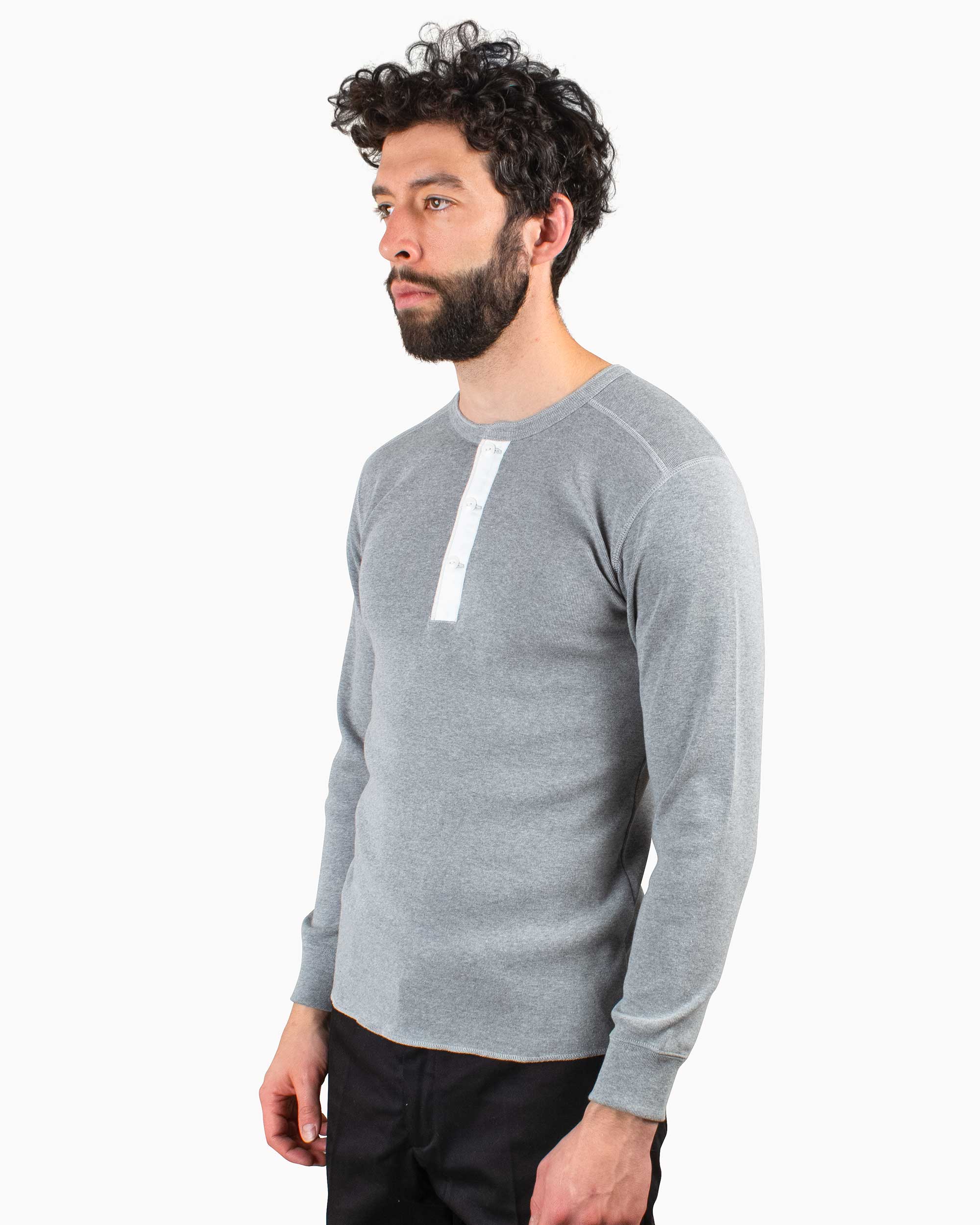 The Real McCoy's MC16117 Union Shirt Long Sleeve Grey - Image 4
