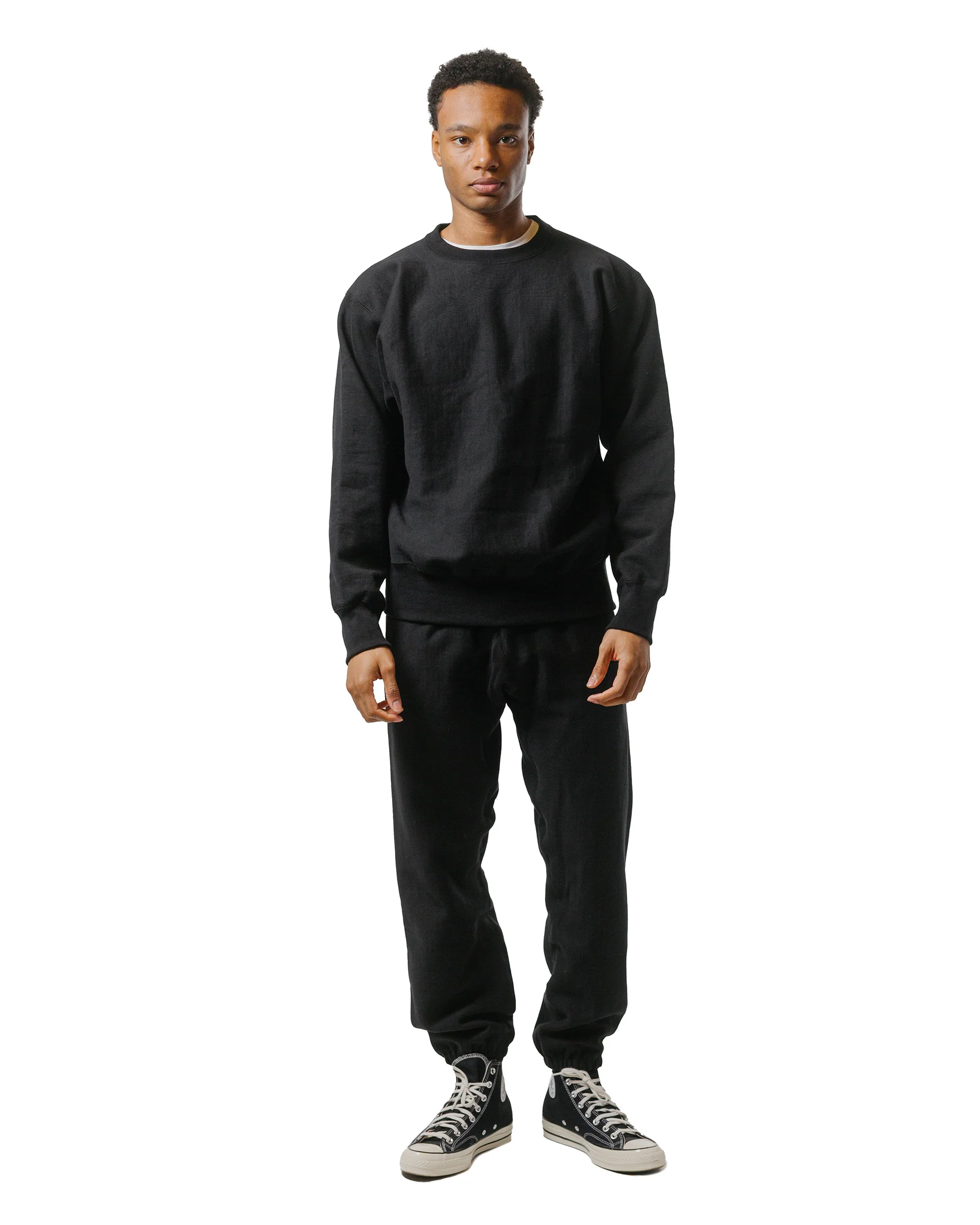 The Real McCoy's MC20114 Heavyweight Crewneck Sweatshirt Black - Image 4