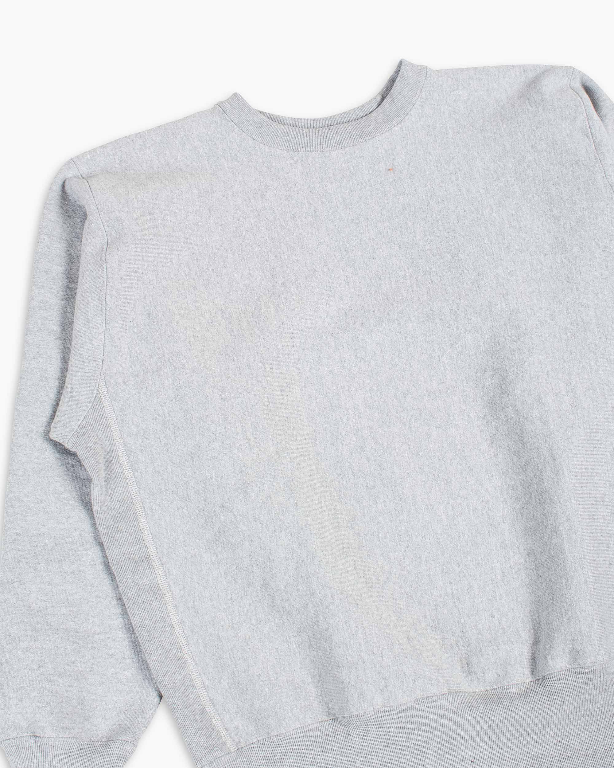The Real McCoy's MC20114 Heavyweight Crewneck Sweatshirt Medium Grey - Image 5