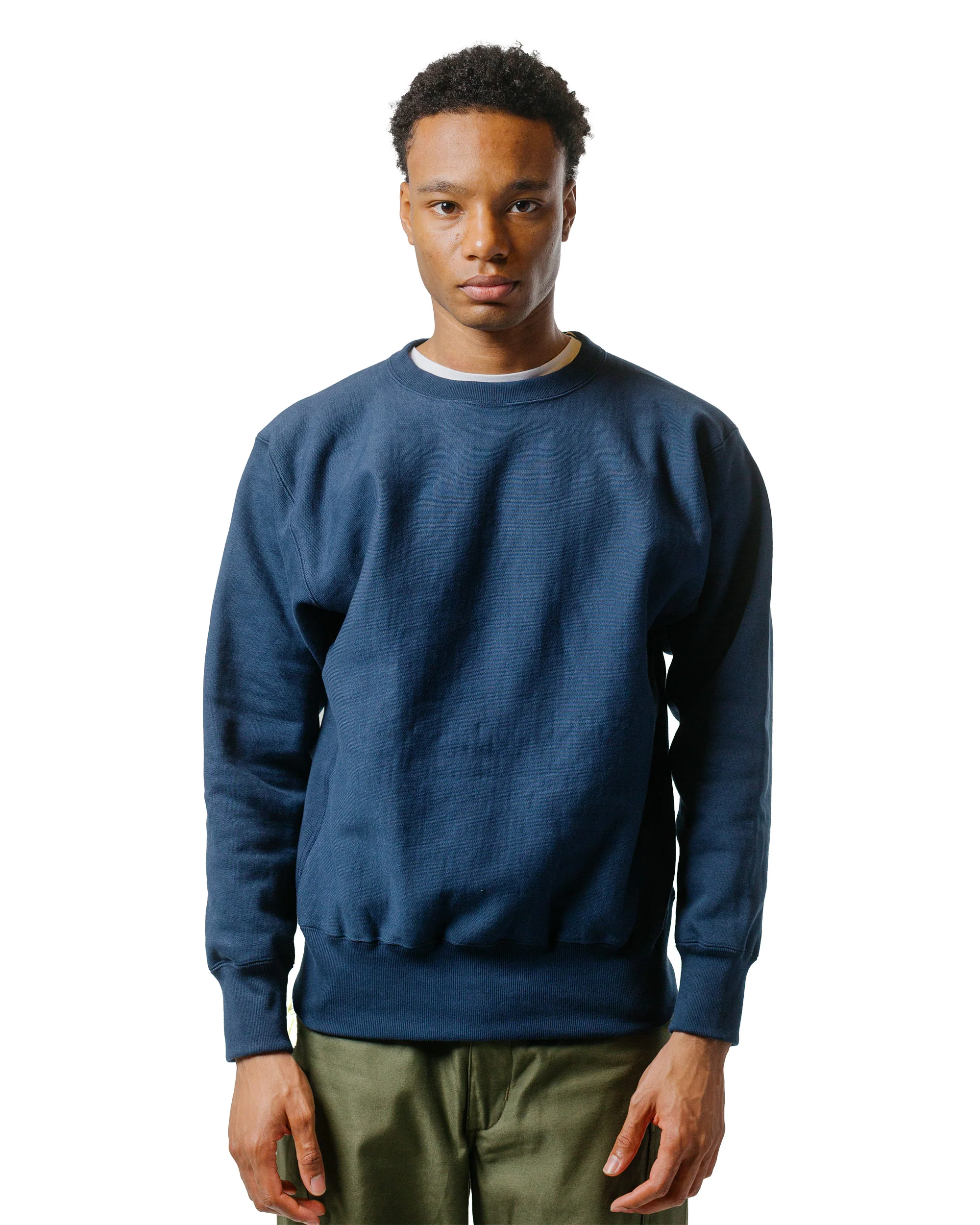 The Real McCoy's MC20114 Heavyweight Crewneck Sweatshirt Navy - Image 2