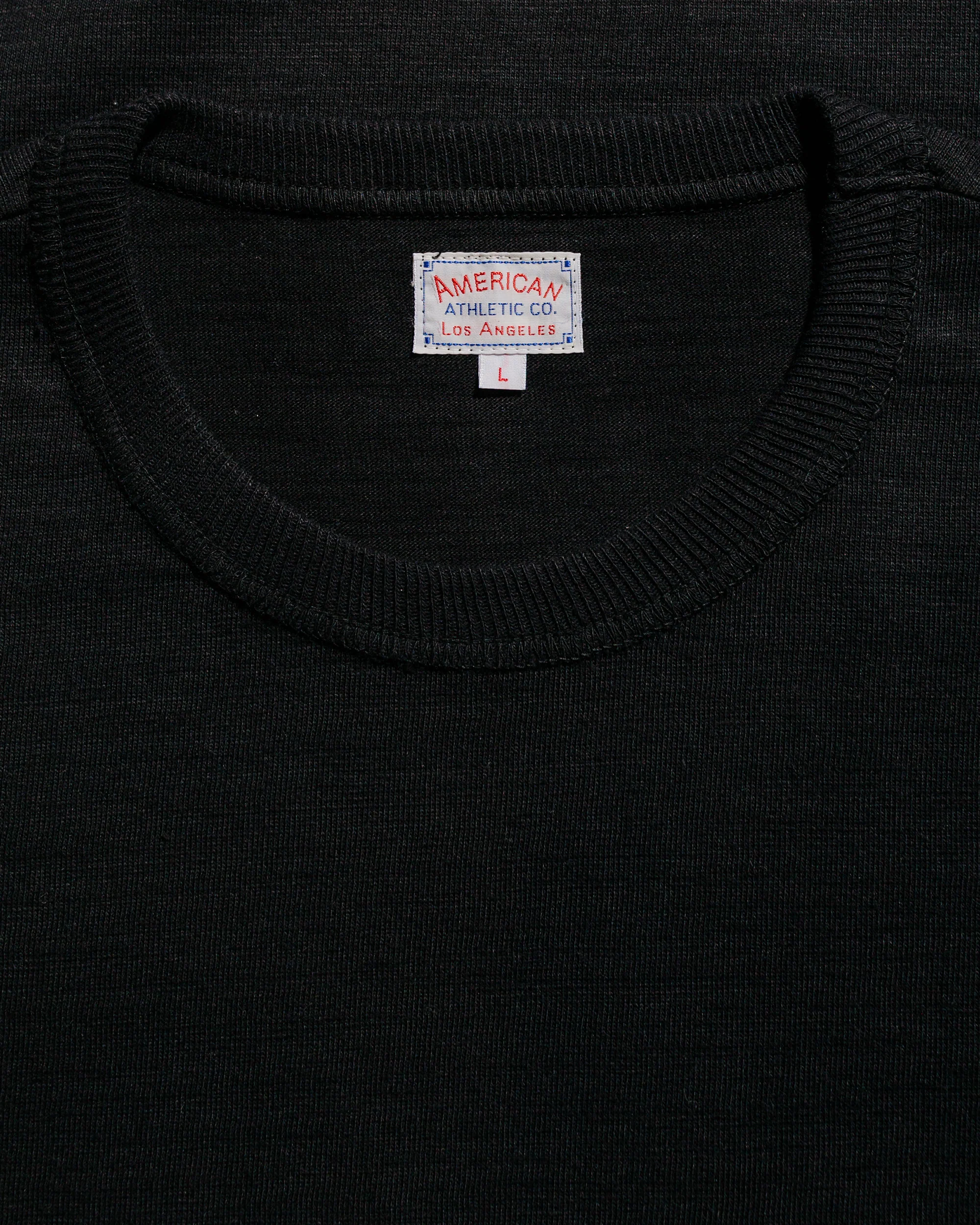 The Real McCoy's MC21109 Athletic L/S T-Shirt / Loop-Wheel Black - Image 4