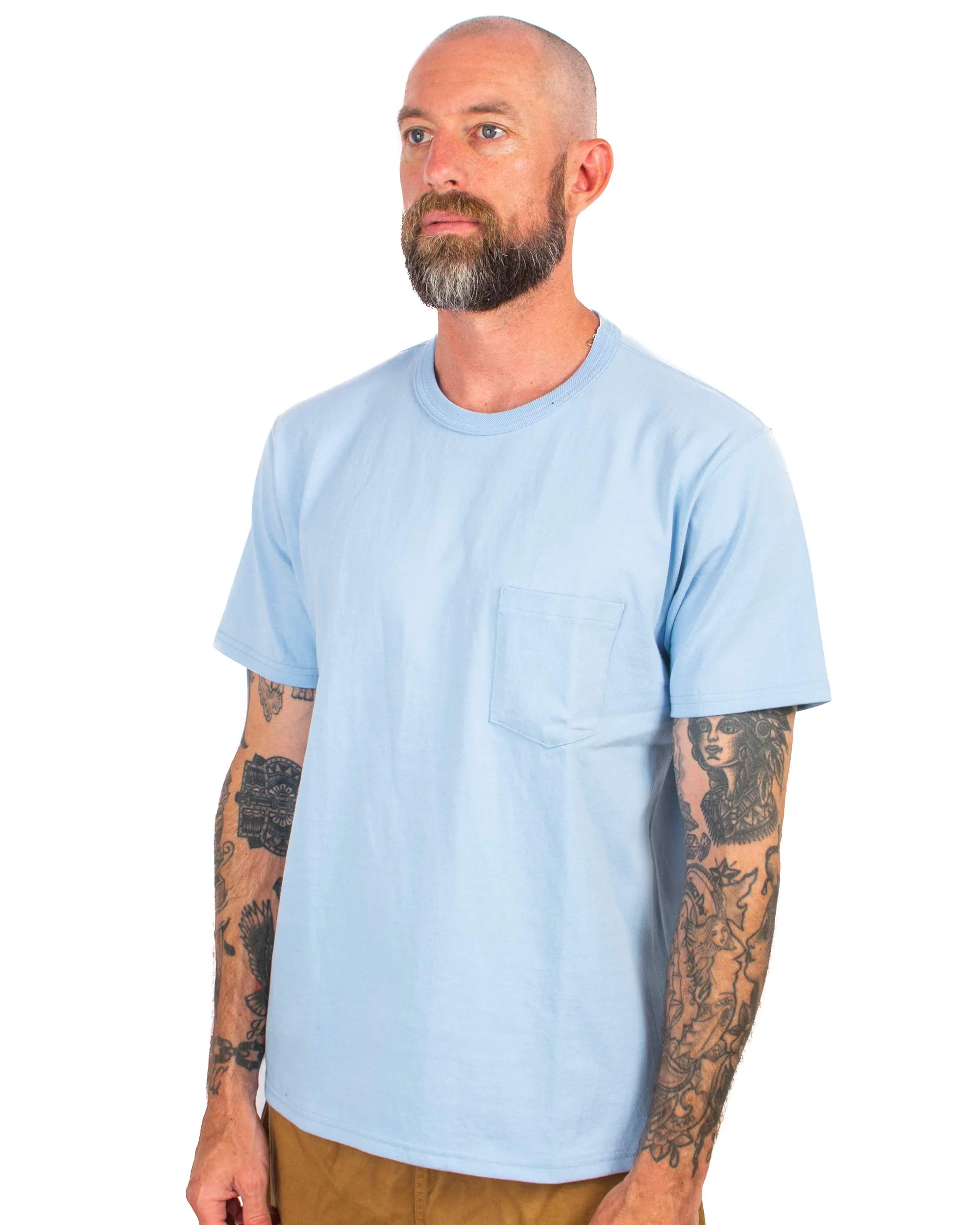 The Real McCoy's MC22006 Pocket Tee Saxe - Image 4