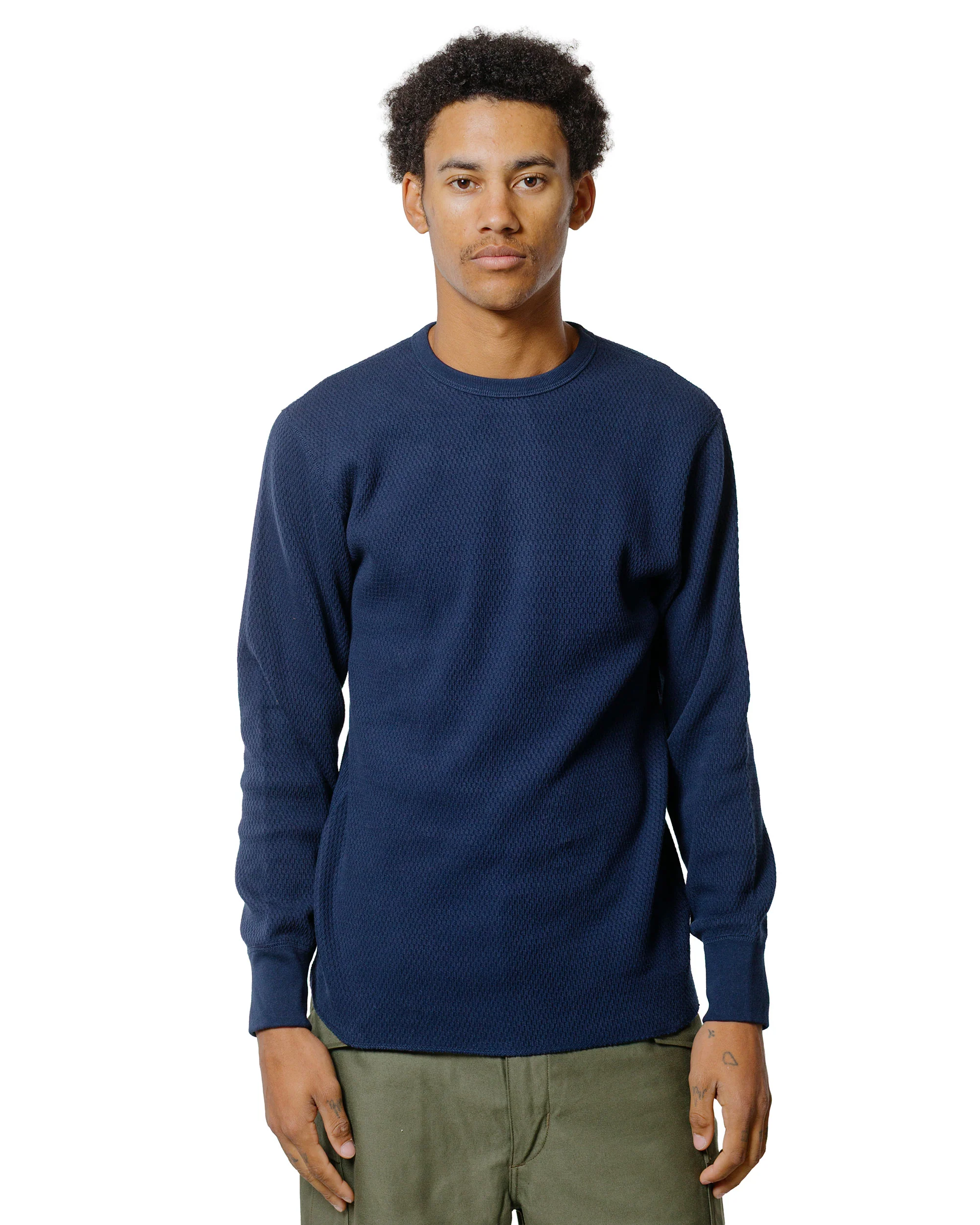 The Real McCoy's MC22109 U.S. Army Military Thermal Shirt Navy - Image 2