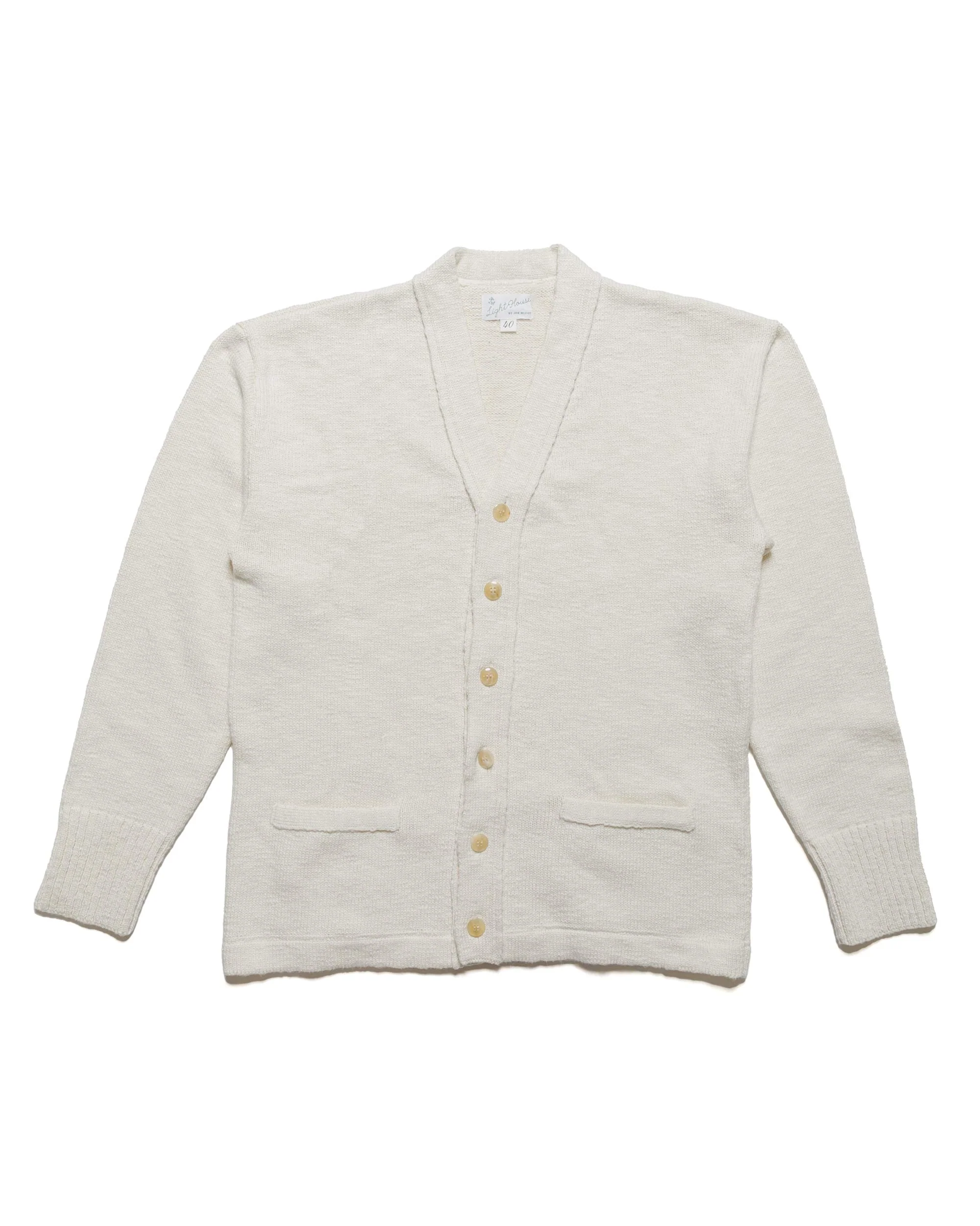 The Real McCoy's MC24016 Cotton Summer Cardigan Ecru