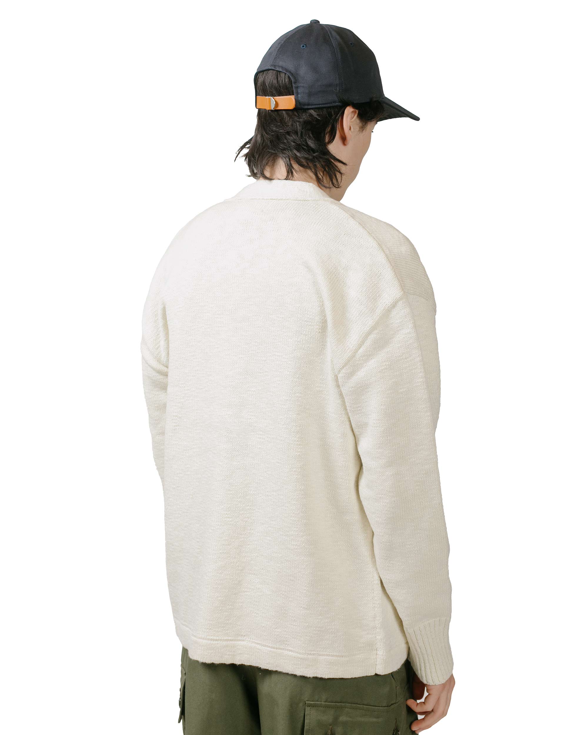 The Real McCoy's MC24016 Cotton Summer Cardigan Ecru - Image 3