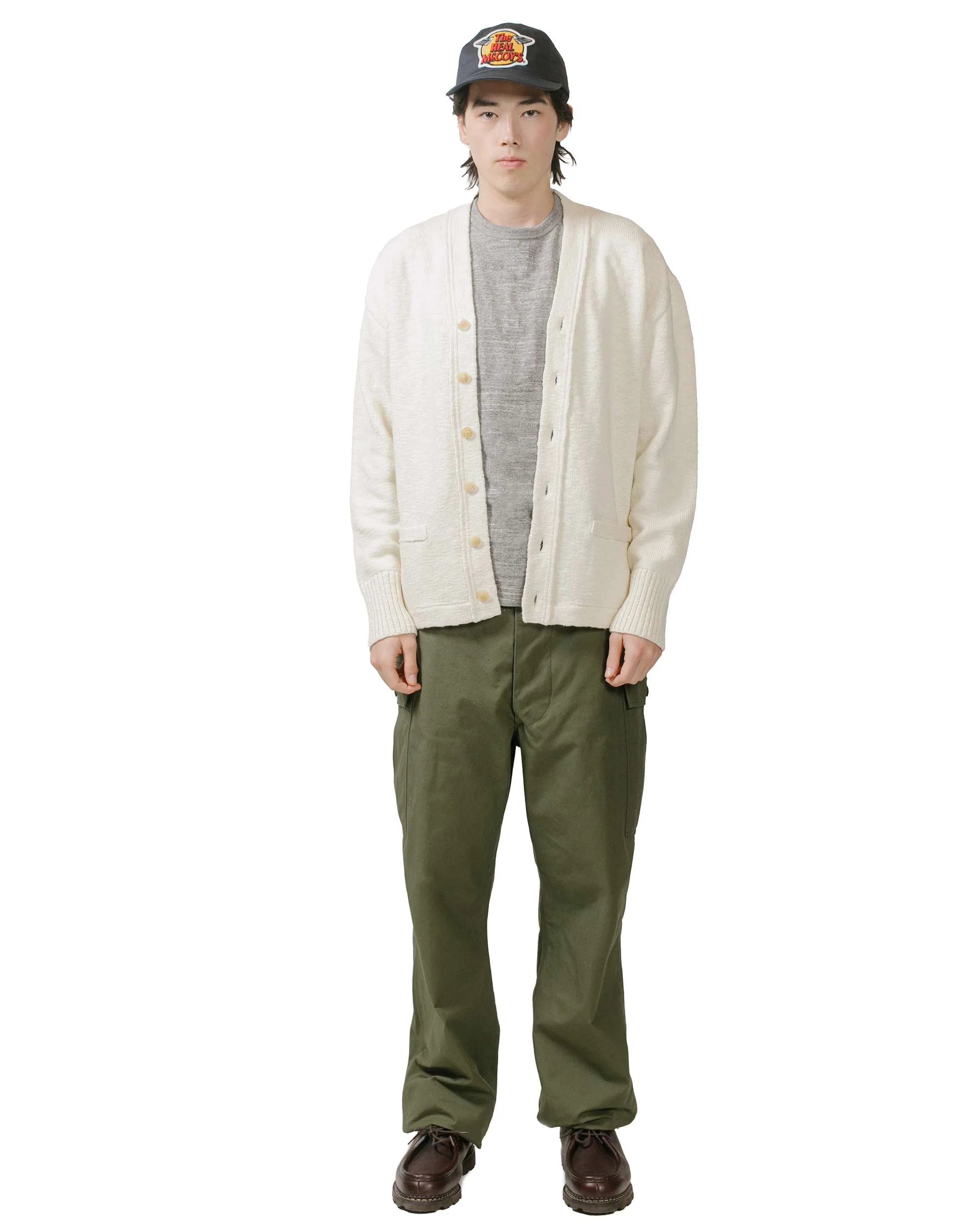 The Real McCoy's MC24016 Cotton Summer Cardigan Ecru - Image 4