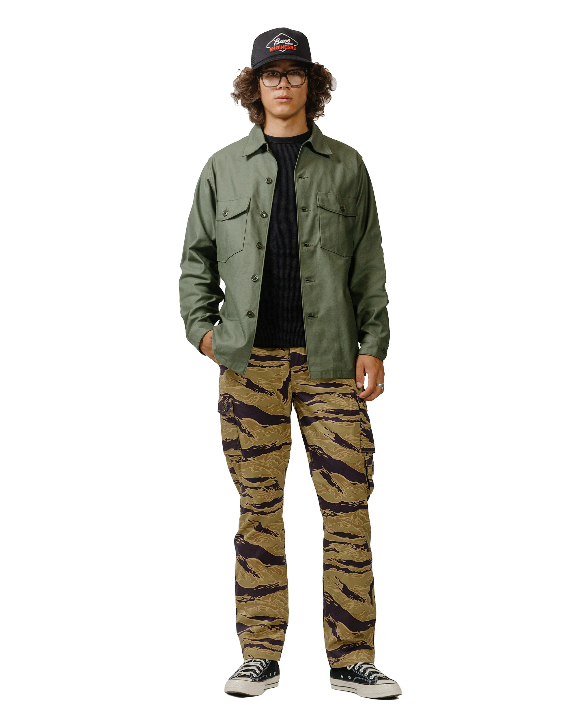 The Real McCoy's MC24018 Waffle Thermal Shirt S/S Black - Image 4