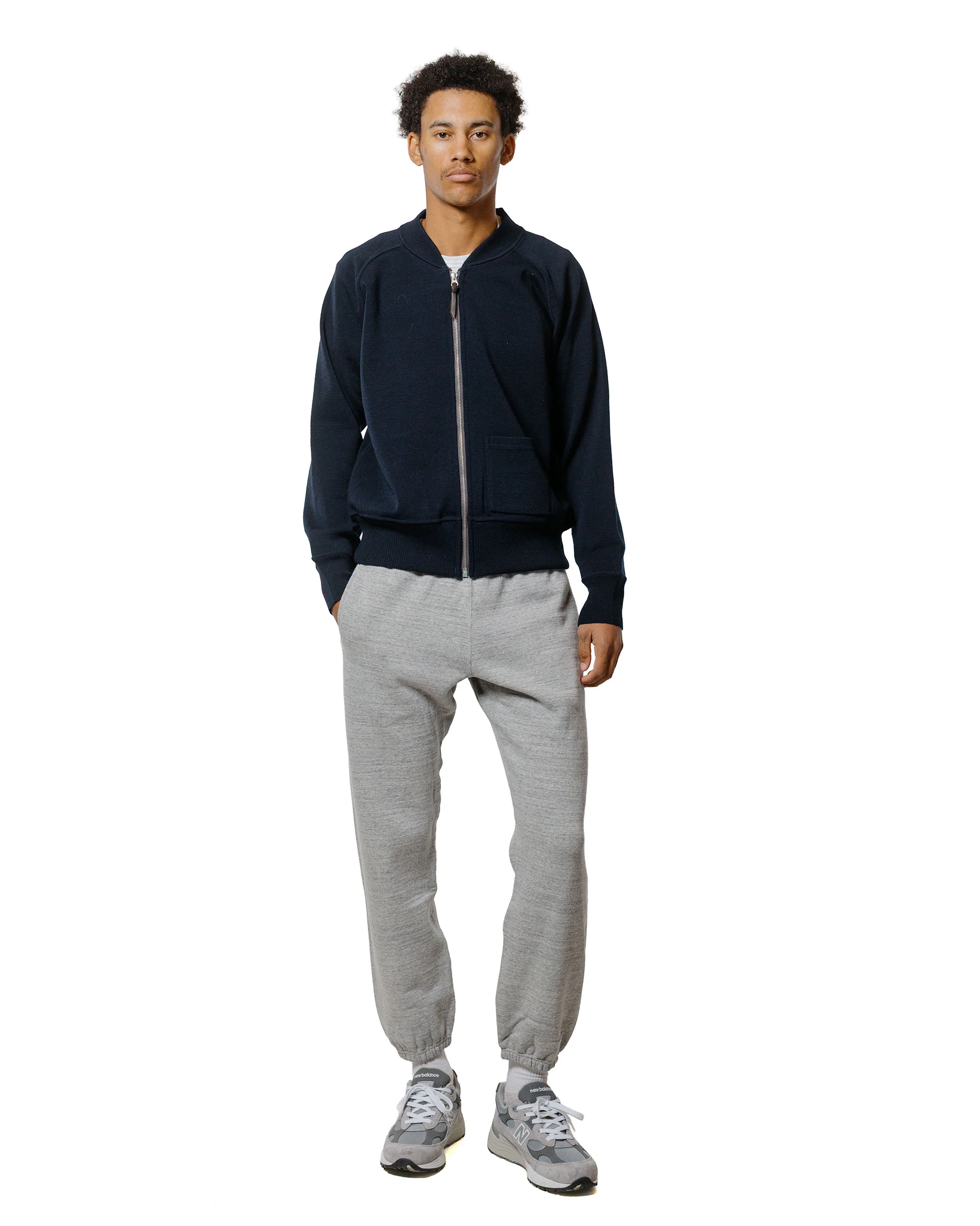 The Real McCoy's MC24116 10 Oz. Loopwheel Sweat Pants Gray - Image 4