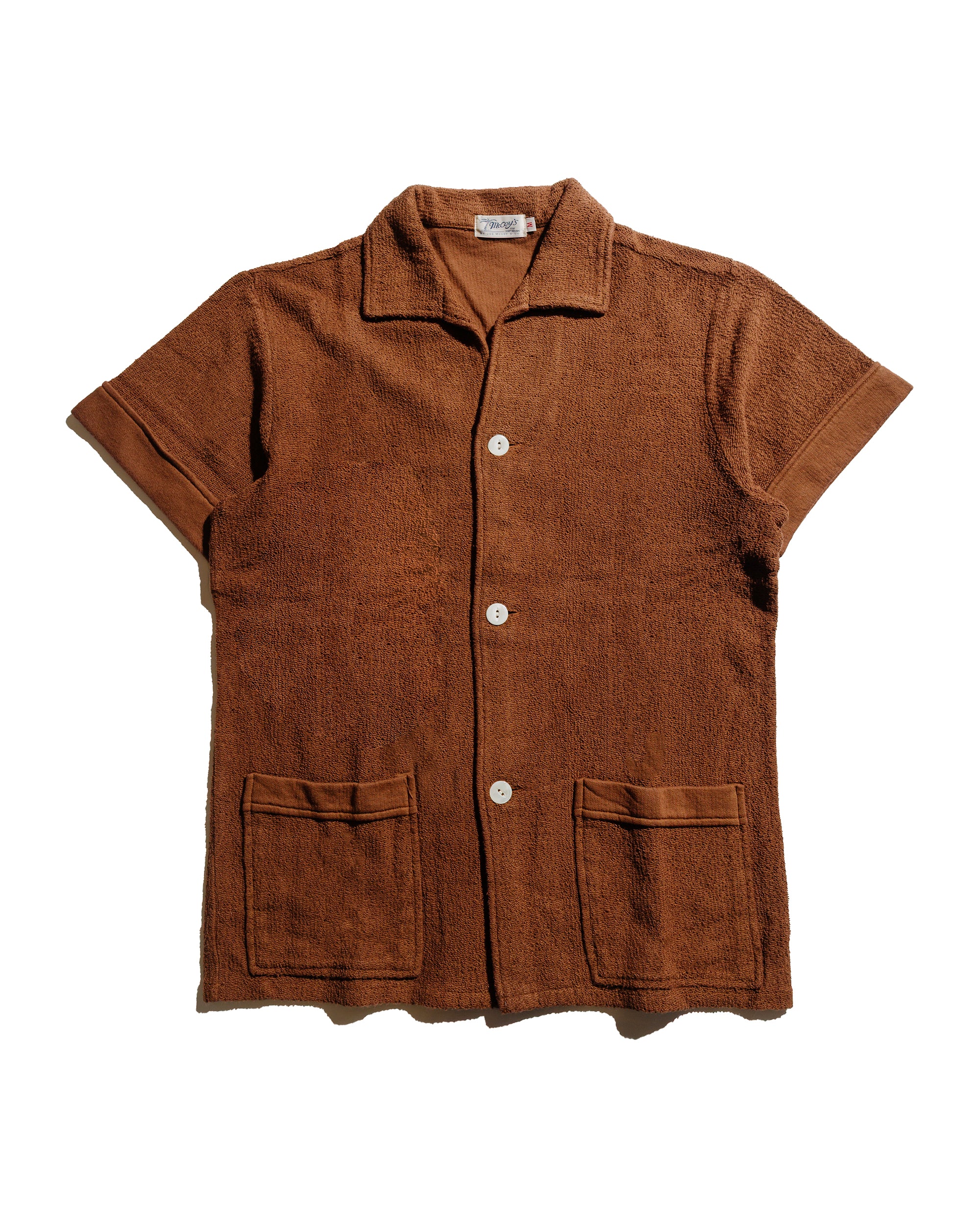 The Real McCoy's MC25001 Cotton Pile Beach Shirt Brown