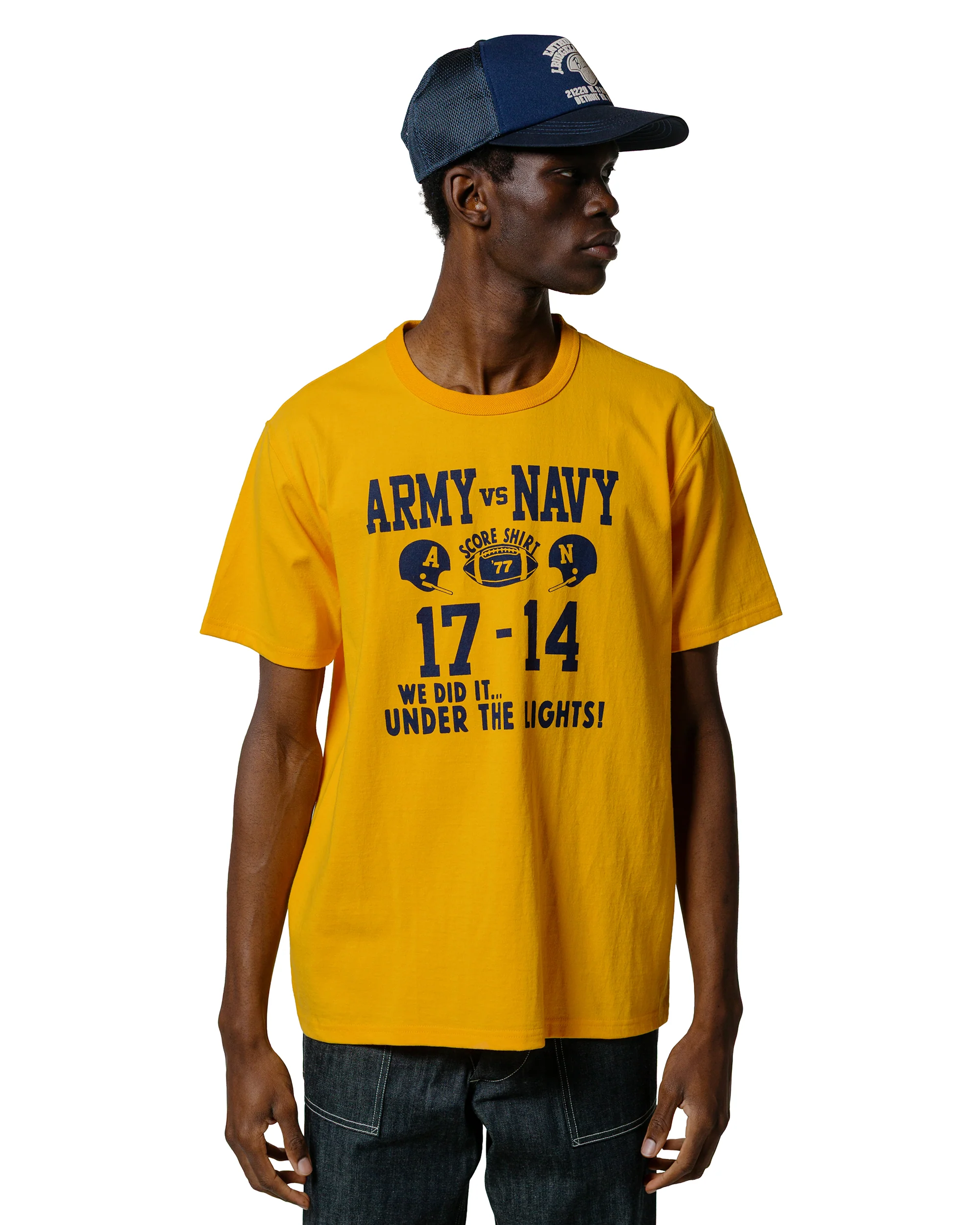 The Real McCoy's MC25011 Military Tee / Army Vs. Navy Yellow - Image 2