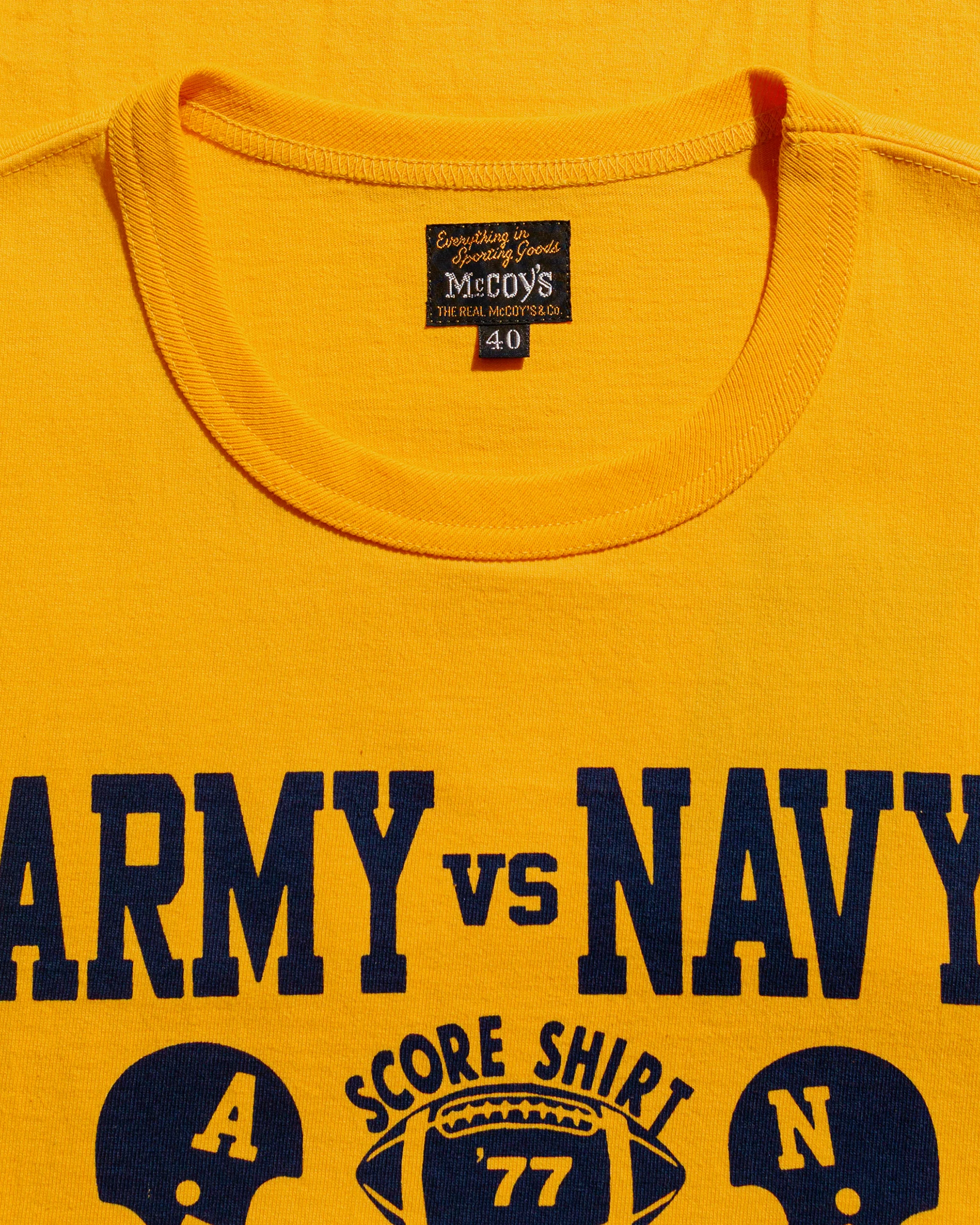 The Real McCoy's MC25011 Military Tee / Army Vs. Navy Yellow - Image 4