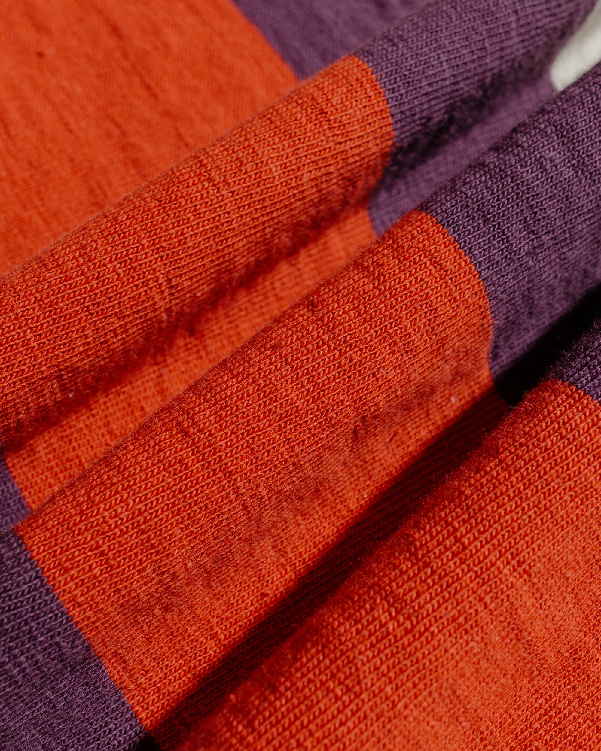 The Real McCoy's MC25013 Climbers' Striped Rugby Shirt Ecru/Purple - Image 6