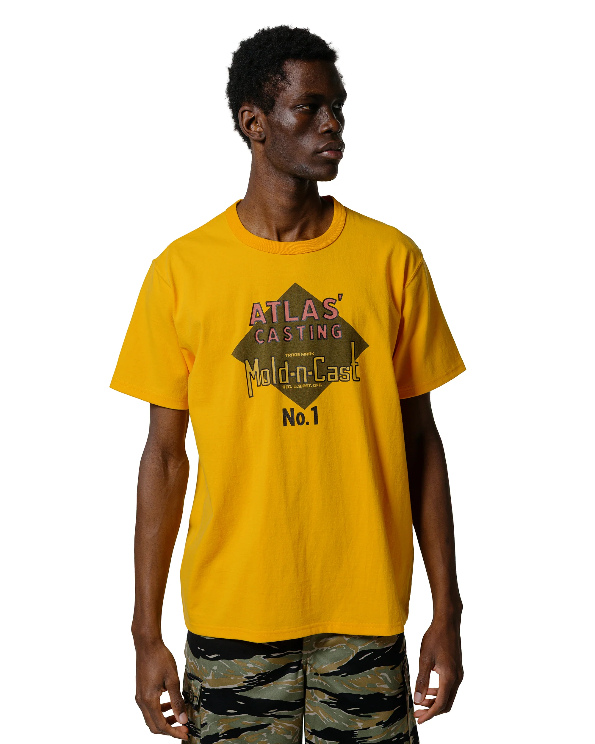 The Real McCoy's MC25017 Joe McCoy Tee / Atlas' Casting Yellow - Image 2