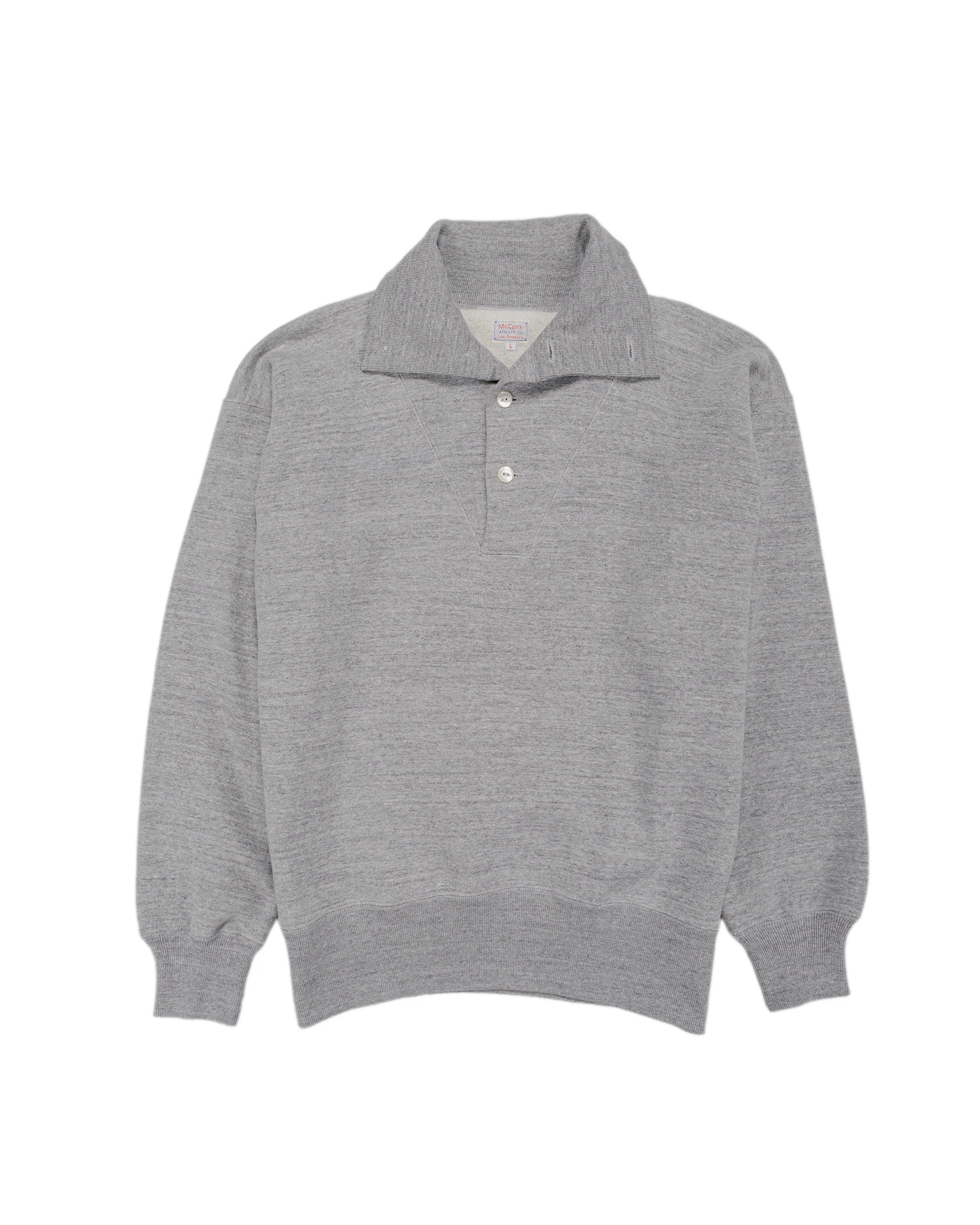 The Real McCoy's MC25110 10 oz. Loopwheel Cruiser Sweatshirt Gray