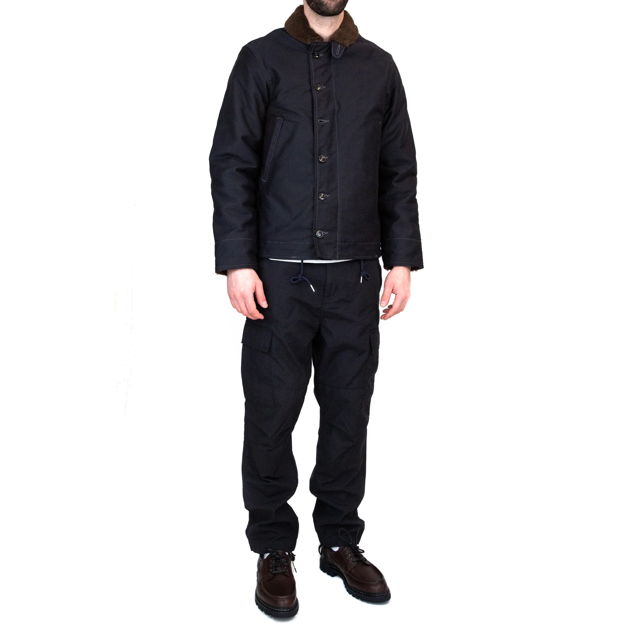 The Real McCoy's MJ14109 N-1 Deck Jacket (Navy) - Image 2