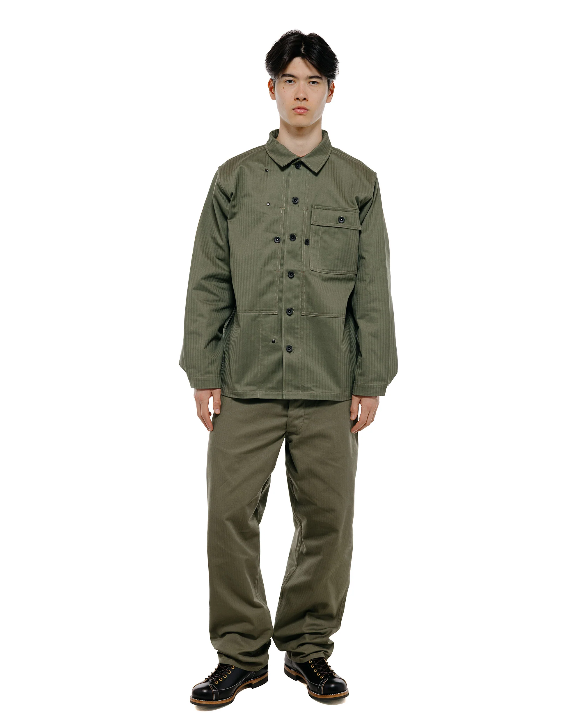 The Real McCoy's MJ23011 P-44 Utility Coat Sage Green - Image 5