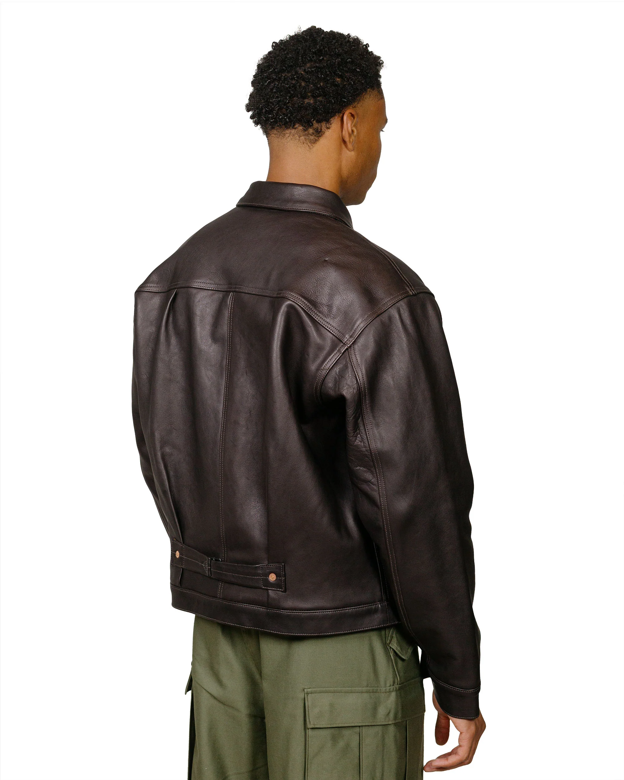 The Real McCoy's MJ23013 Type I Leather Jacket Black - Image 3