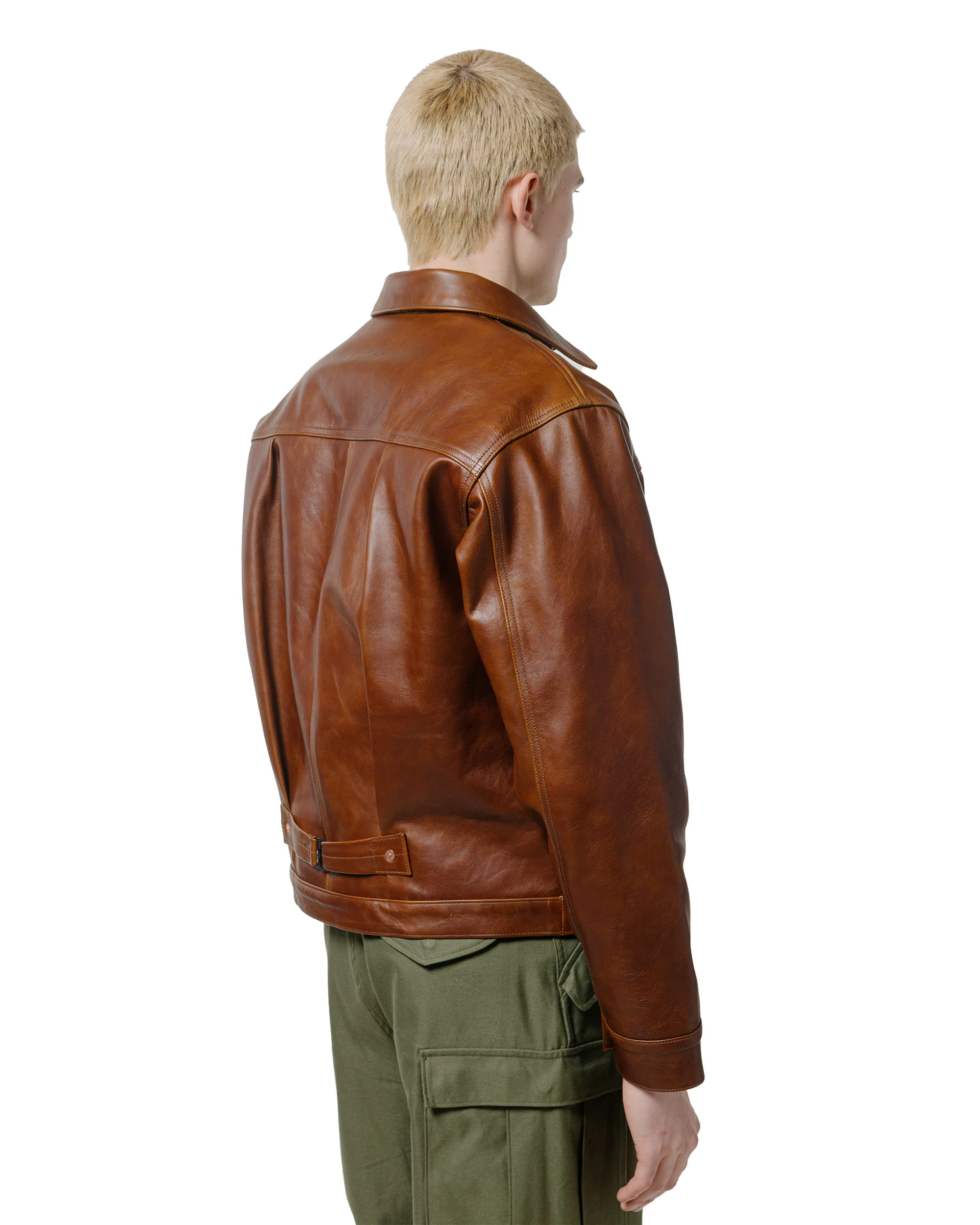 The Real McCoy's MJ23013 Type I Leather Jacket Brown - Image 3