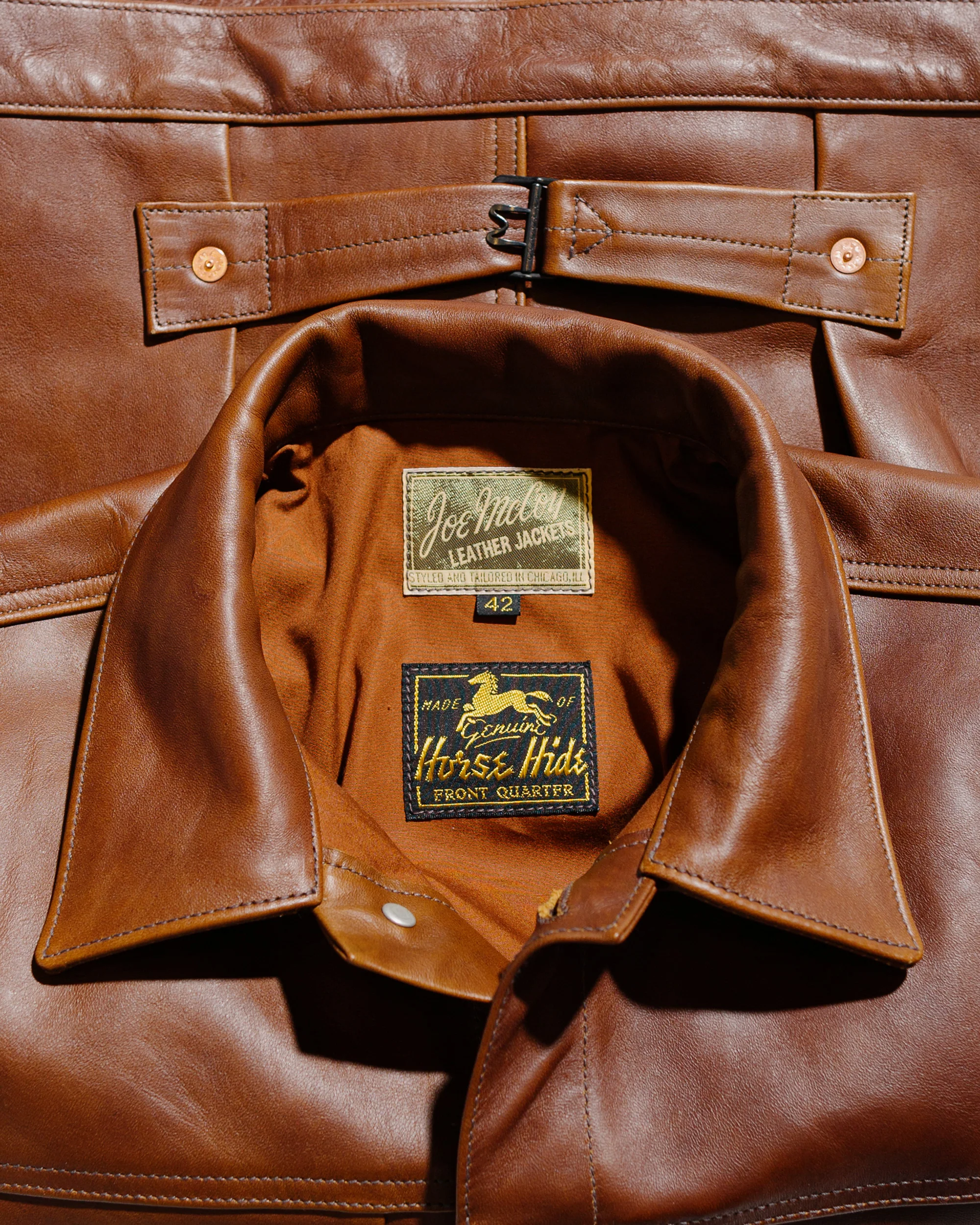 The Real McCoy's MJ23013 Type I Leather Jacket Brown - Image 5