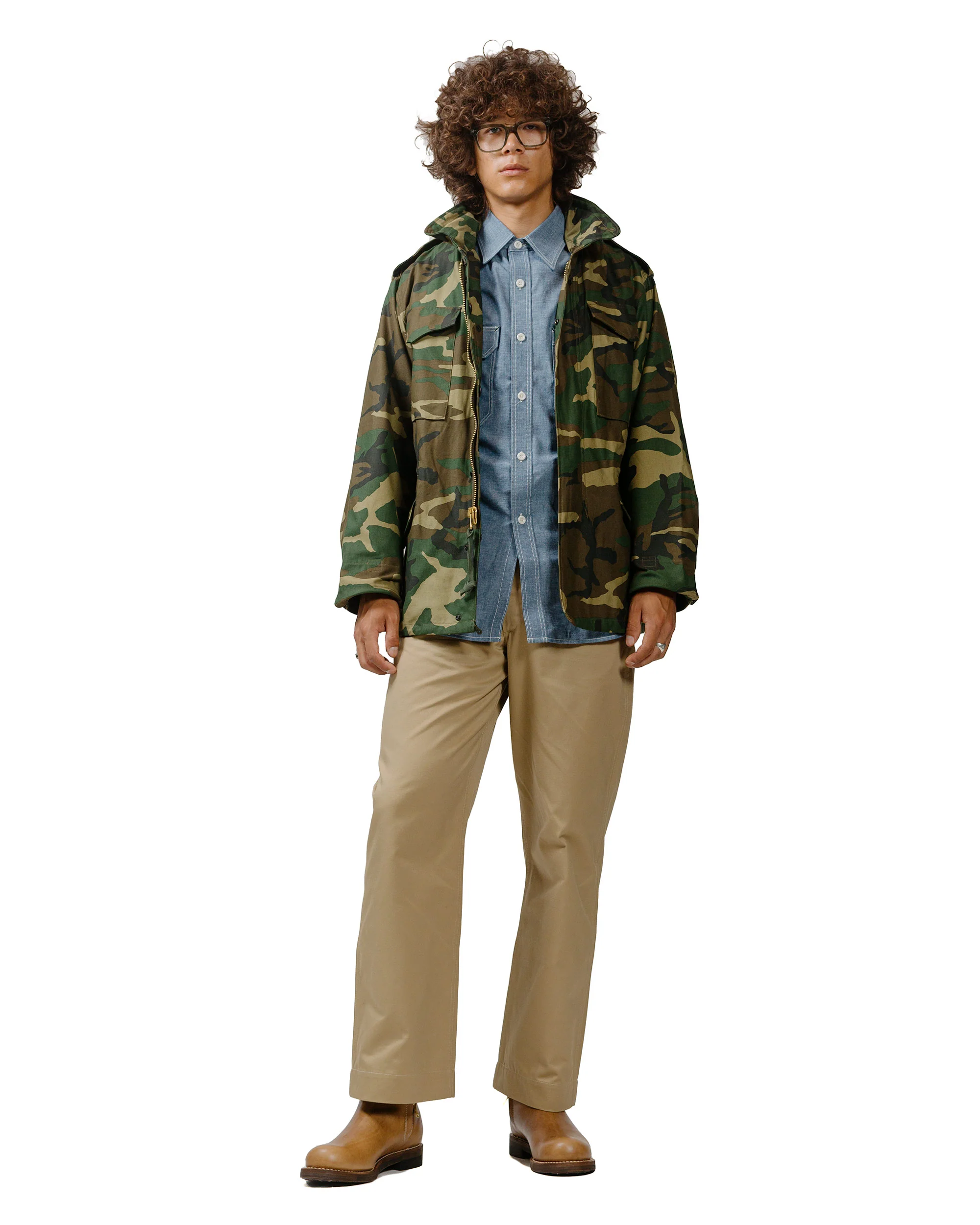 The Real McCoy's MJ23113 Coat, Man's, Field, M-65 / Woodland Olive - Image 4