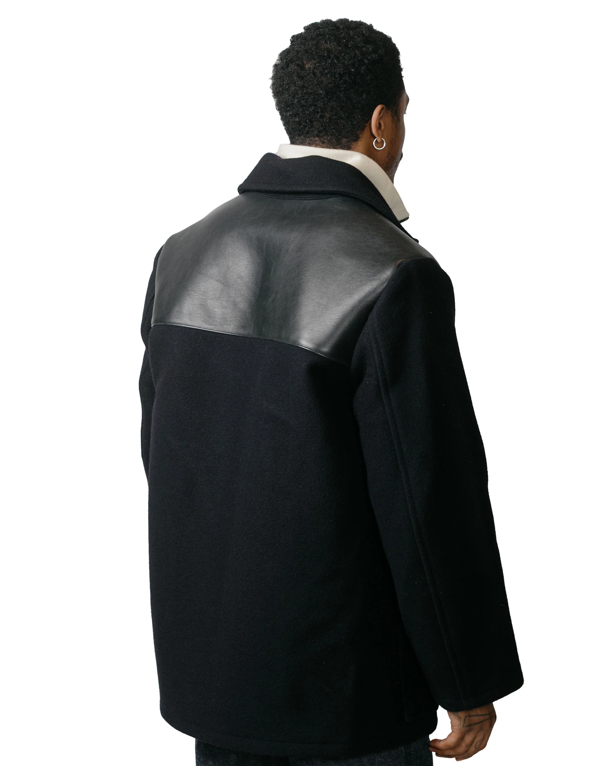 The Real McCoy's MJ23125 Wool Donkey Jacket Navy - Image 3