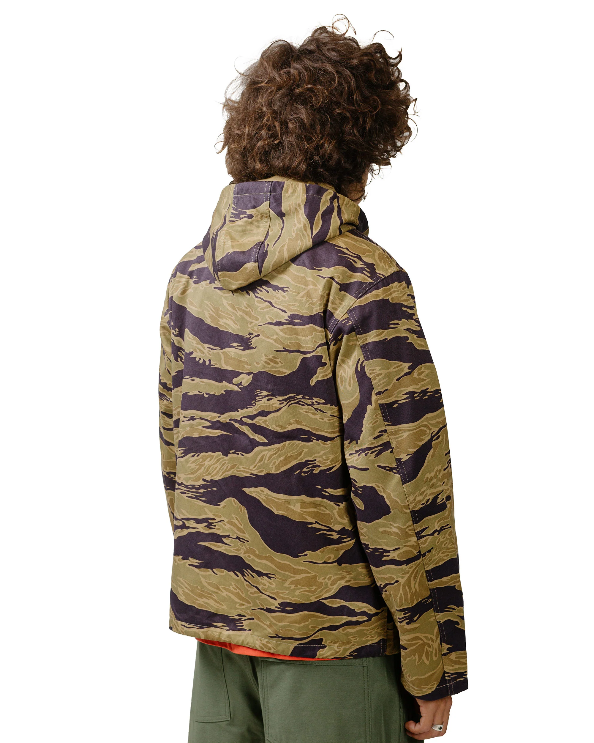 The Real McCoy's MJ24004 Tiger Camouflage Parka / Advisor Khaki - Image 3