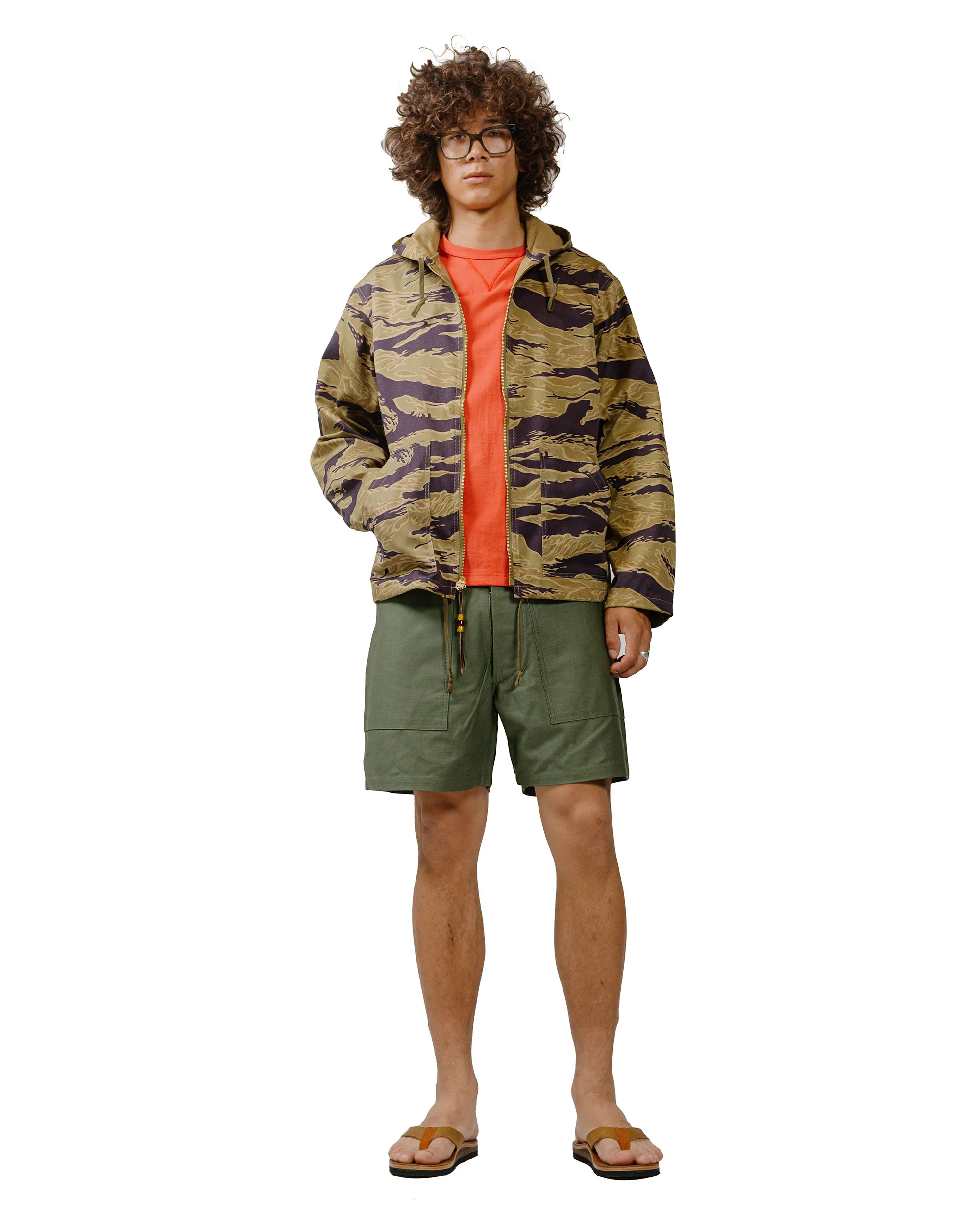 The Real McCoy's MJ24004 Tiger Camouflage Parka / Advisor Khaki - Image 4