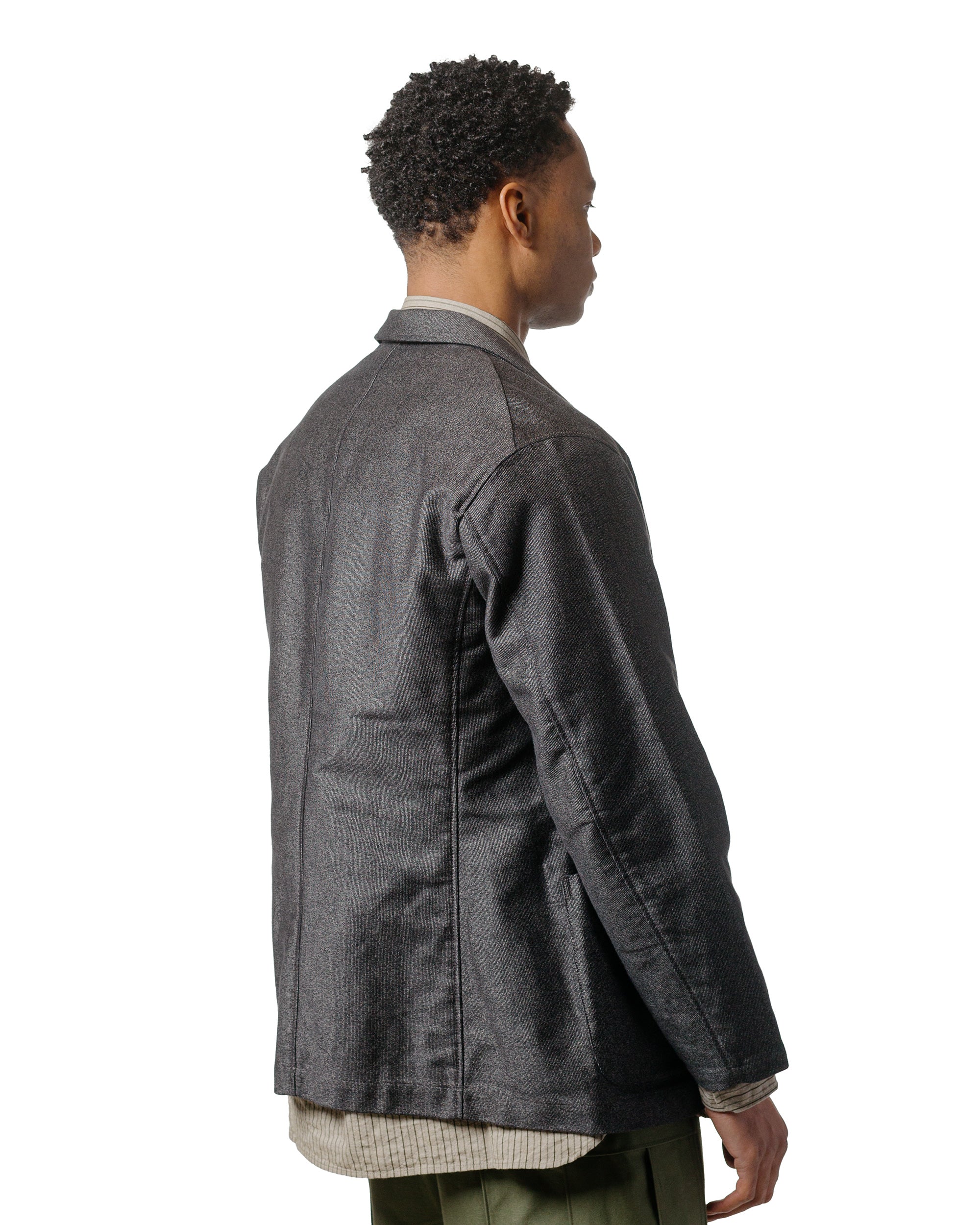 The Real McCoy's MJ24108 Double Diamond Sack Coat / Printed Moleskin Salt & Pepper - Image 3