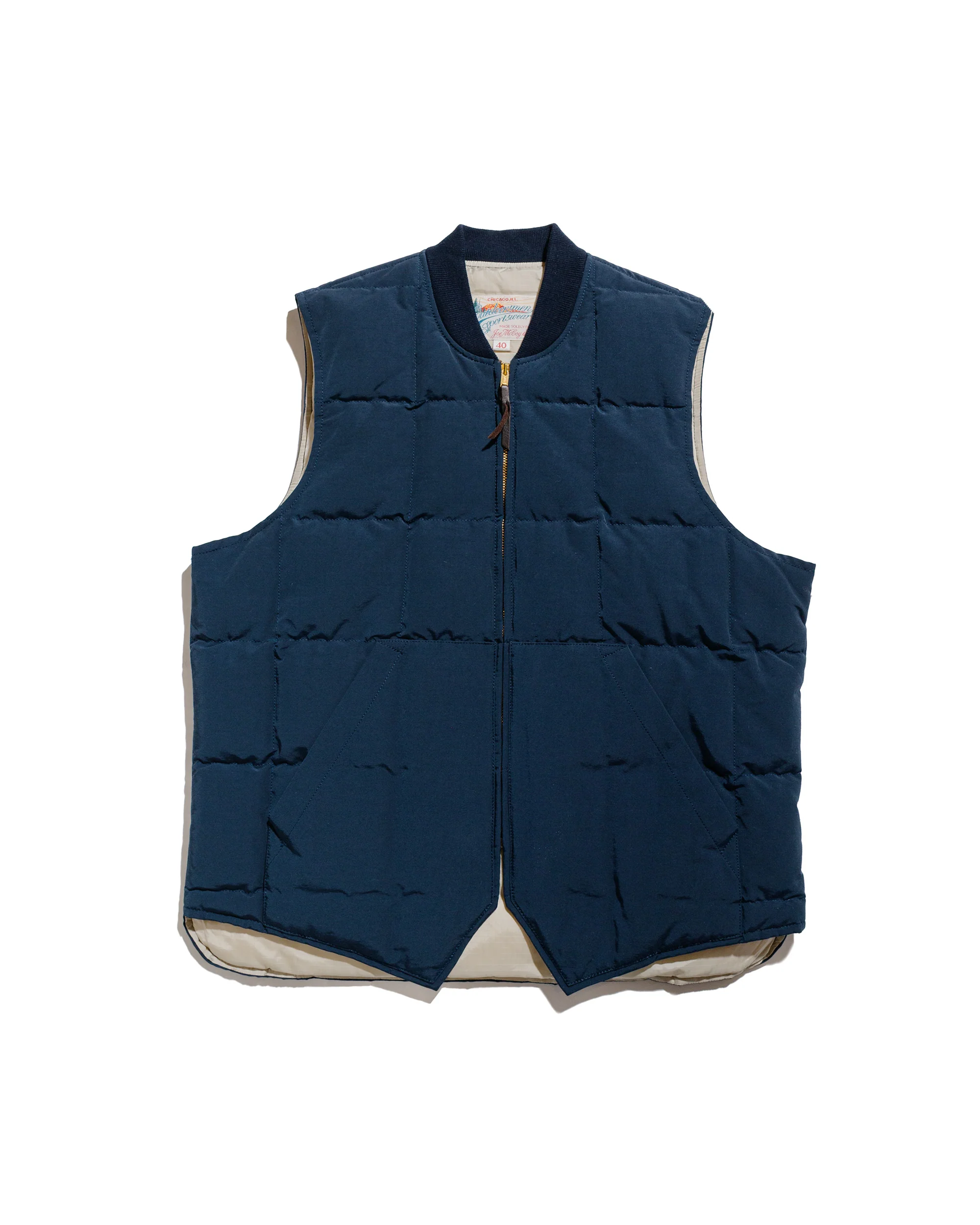 The Real McCoy's MJ24110 Cotton/Nylon Down Vest Navy