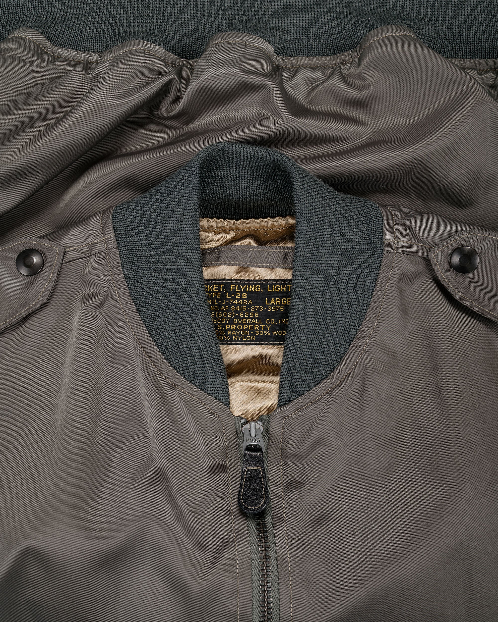 The Real McCoy's MJ26006 Type L-2B Real McCoy Mfg. Co. Sage Green - Image 5