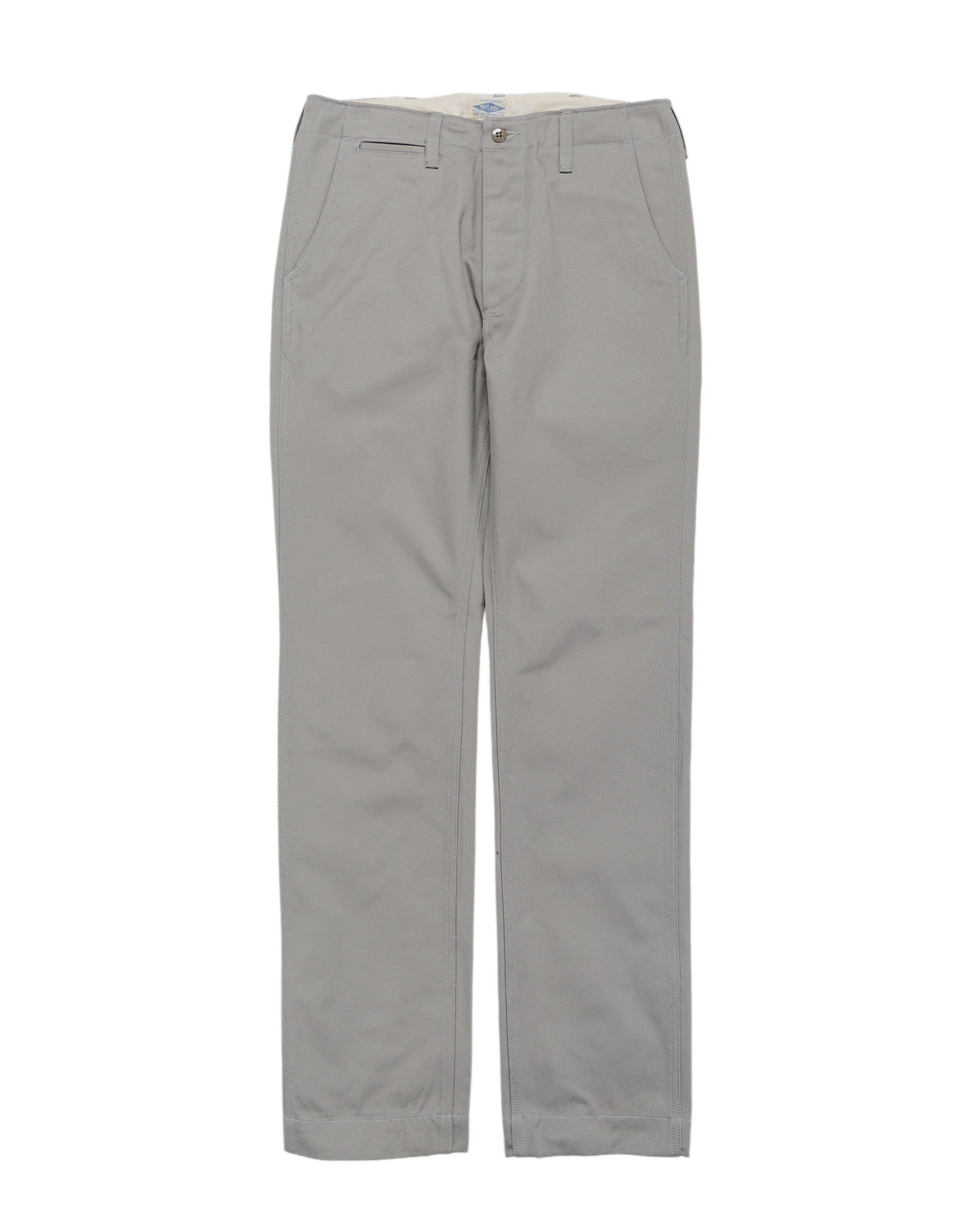 The Real McCoy's MP19010 Blue Seal Chino Trousers Medium Gray