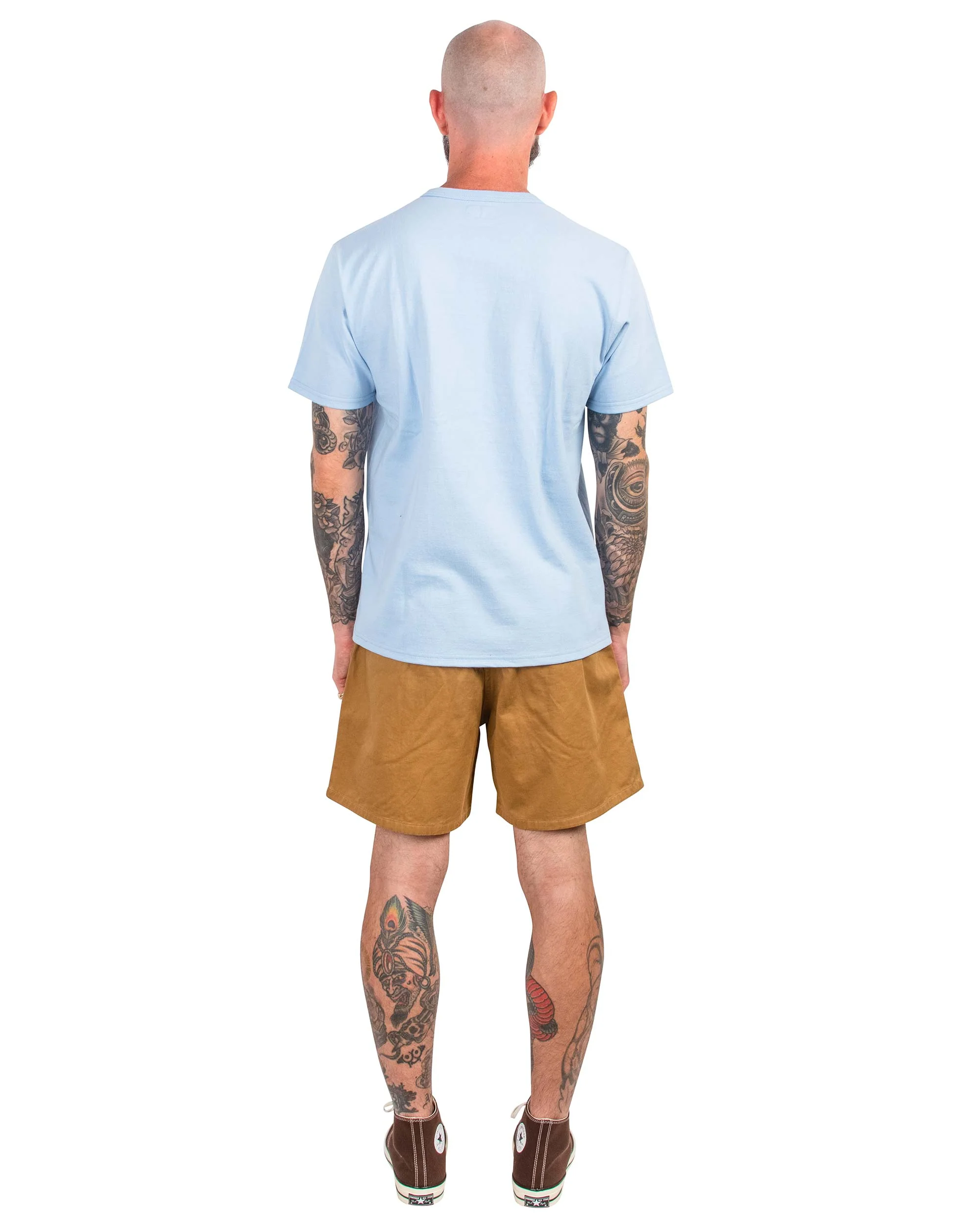 The Real McCoy's MP22015 Cotton Drill Swim Shorts (Over-Dyed) Chestnut - Image 3