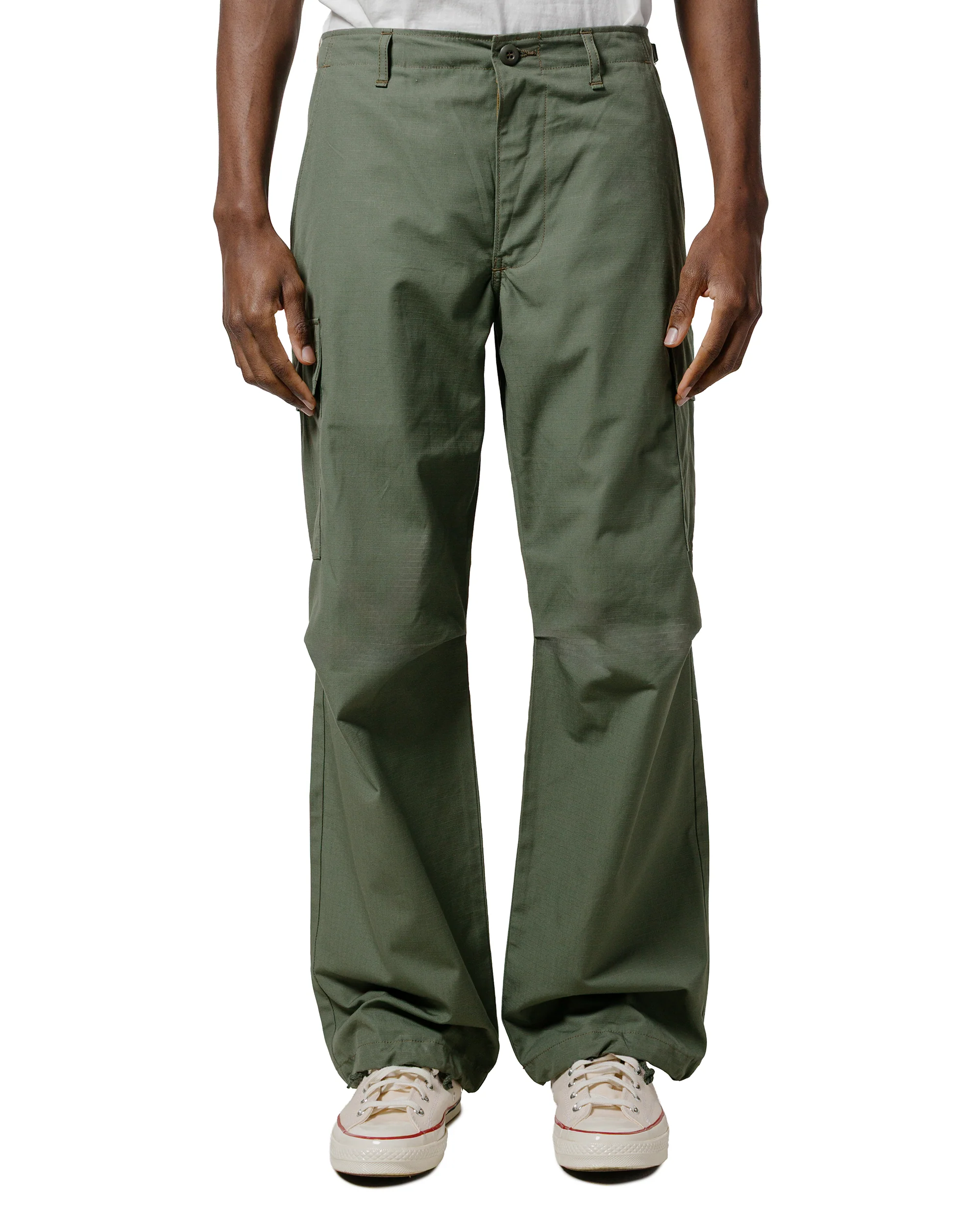 The Real McCoy's MP25001 Trouser, Man's, Cotton Rip-Stop Poplin Olive - Image 2