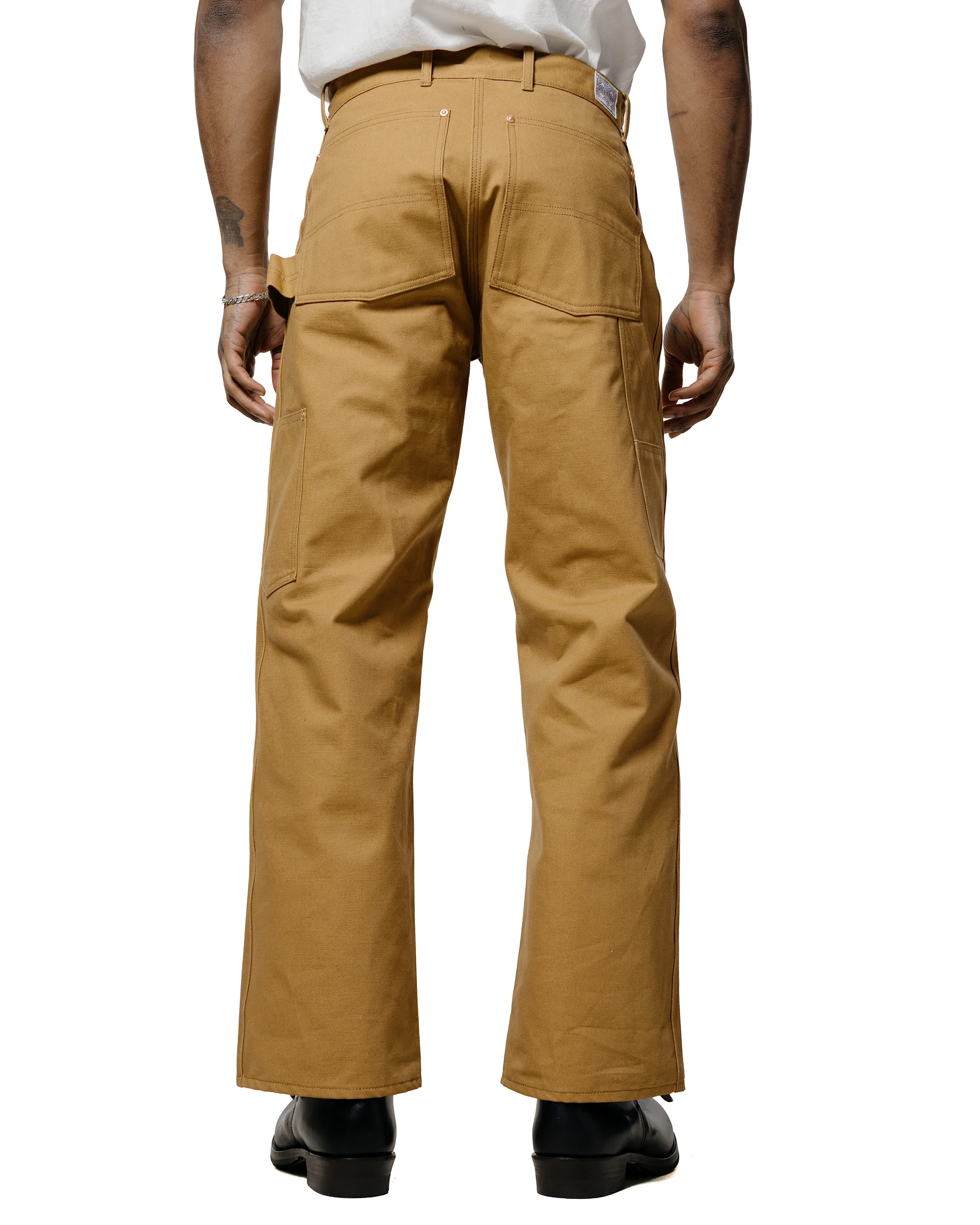 The Real McCoy's MP25102 Double-Knee Work Trousers Brown - Image 3