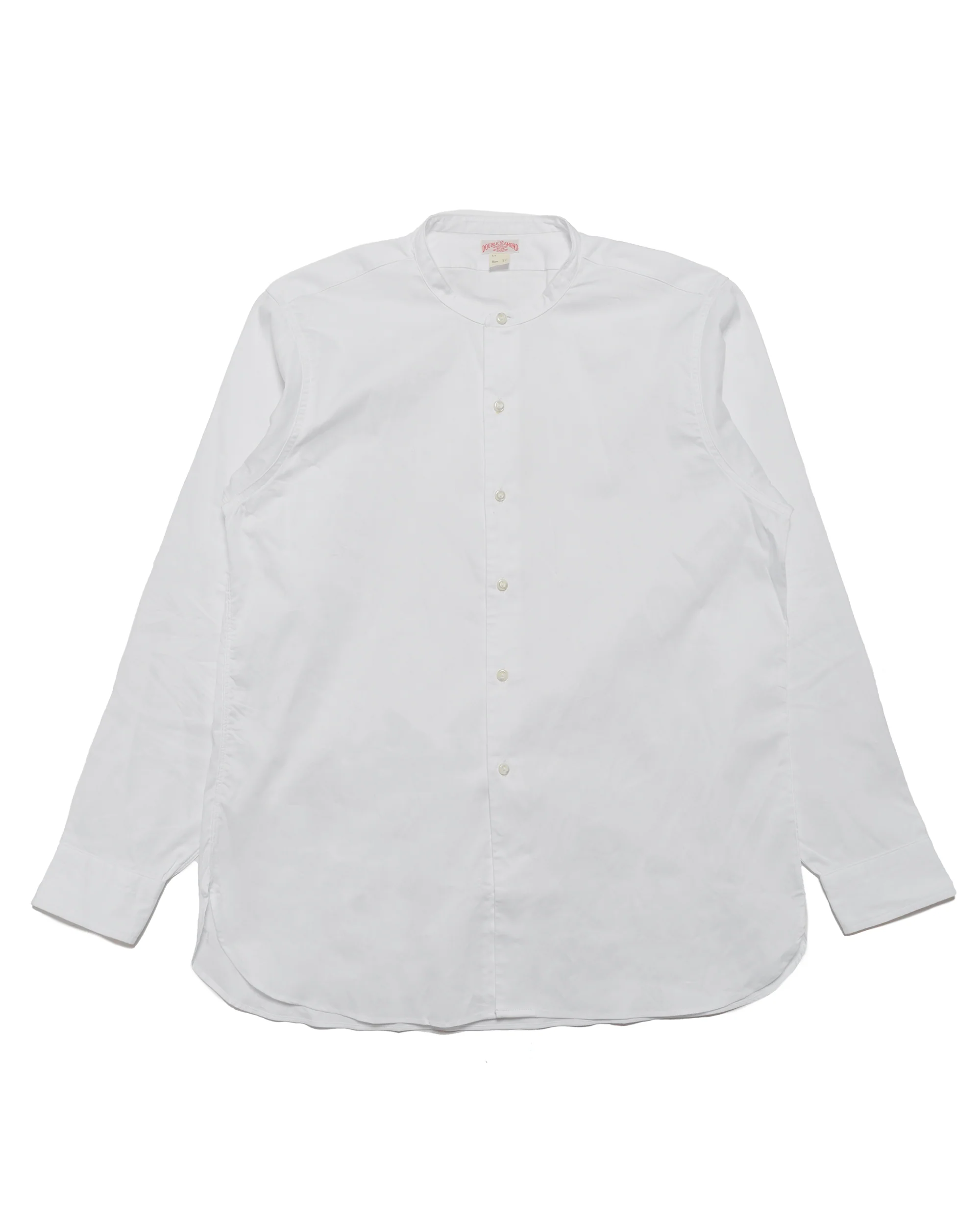 The Real McCoy's MS24103 Double Diamond Band Collar Shirt White