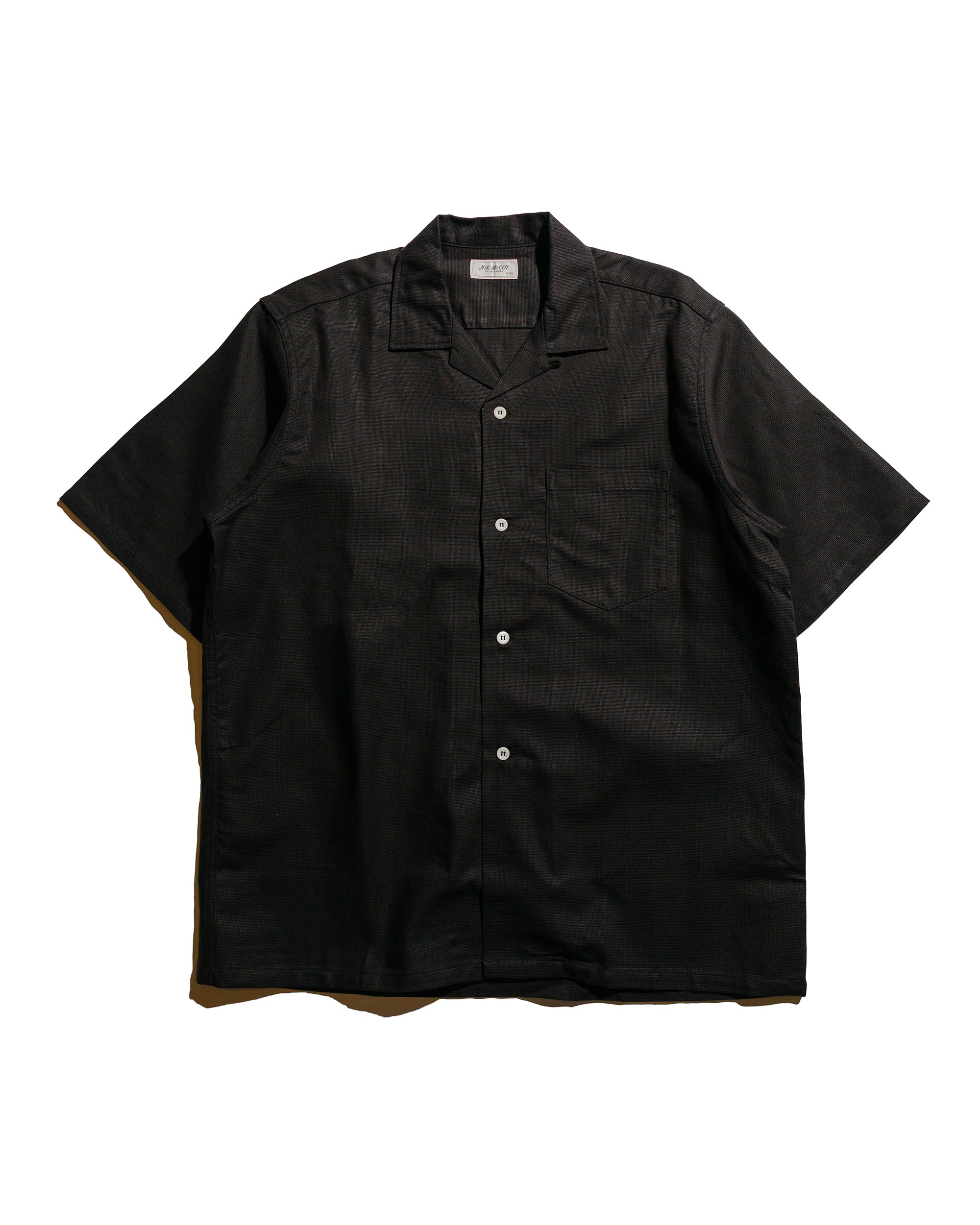 The Real McCoy's MS25011 Joe McCoy Panama Shirt S/S Black