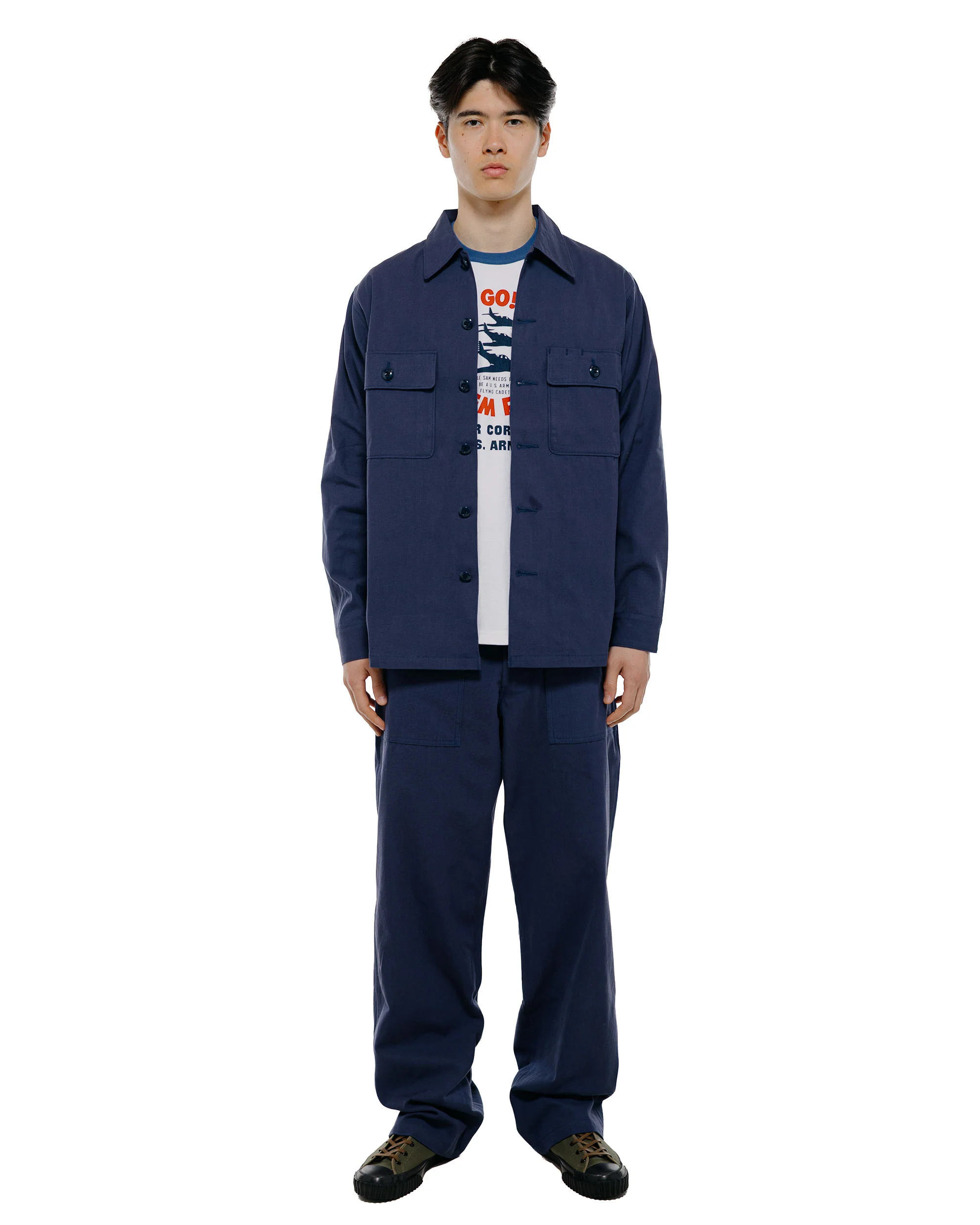 The Real McCoy's MS26003 Shirt, Man's, Missile Combat Crew Blue - Image 5